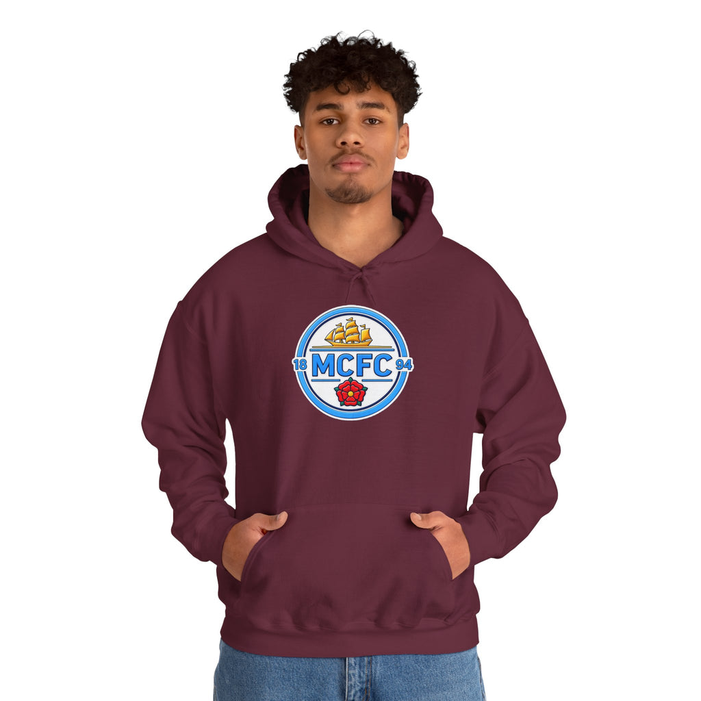 MCFC Logo Hoodie – Vintage Football Club Crest Pullover
