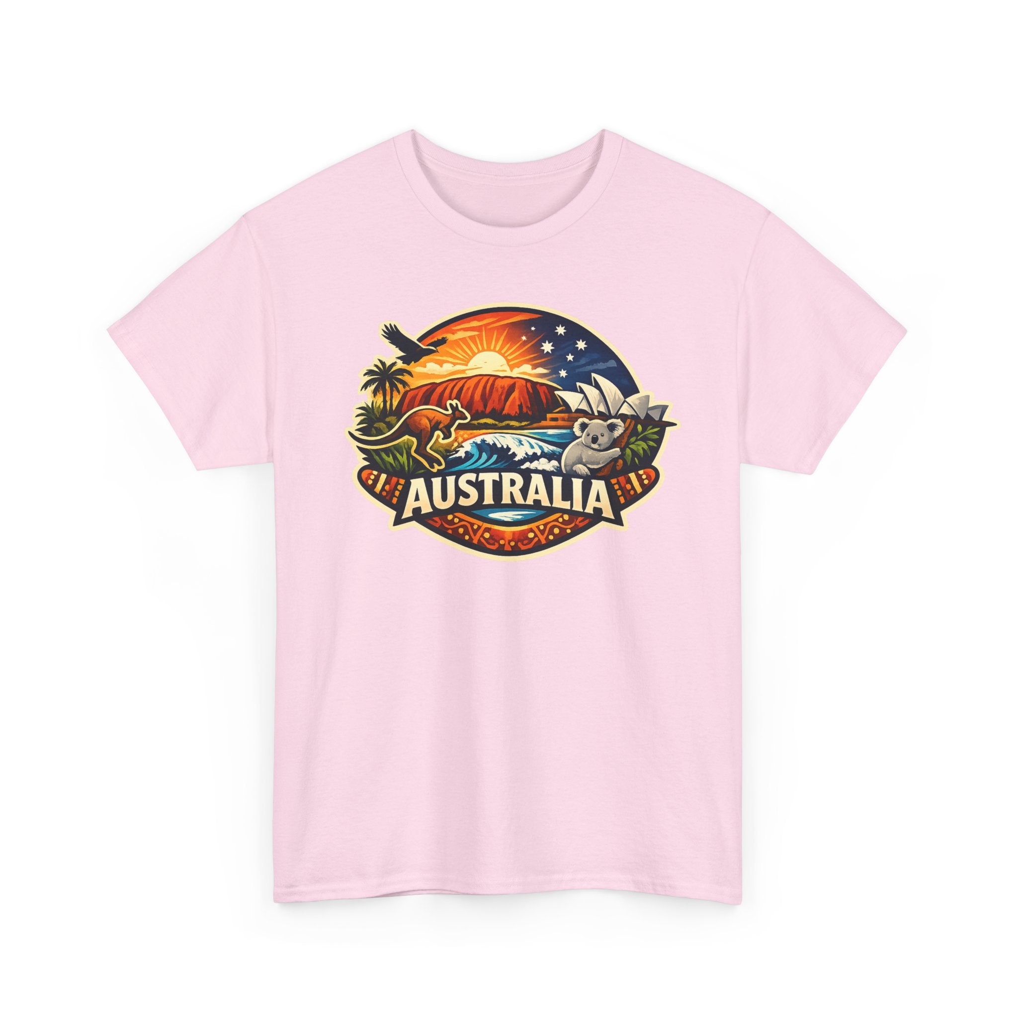 Australia Sunset Vintage Tee — Kangaroo & Surf Badge
