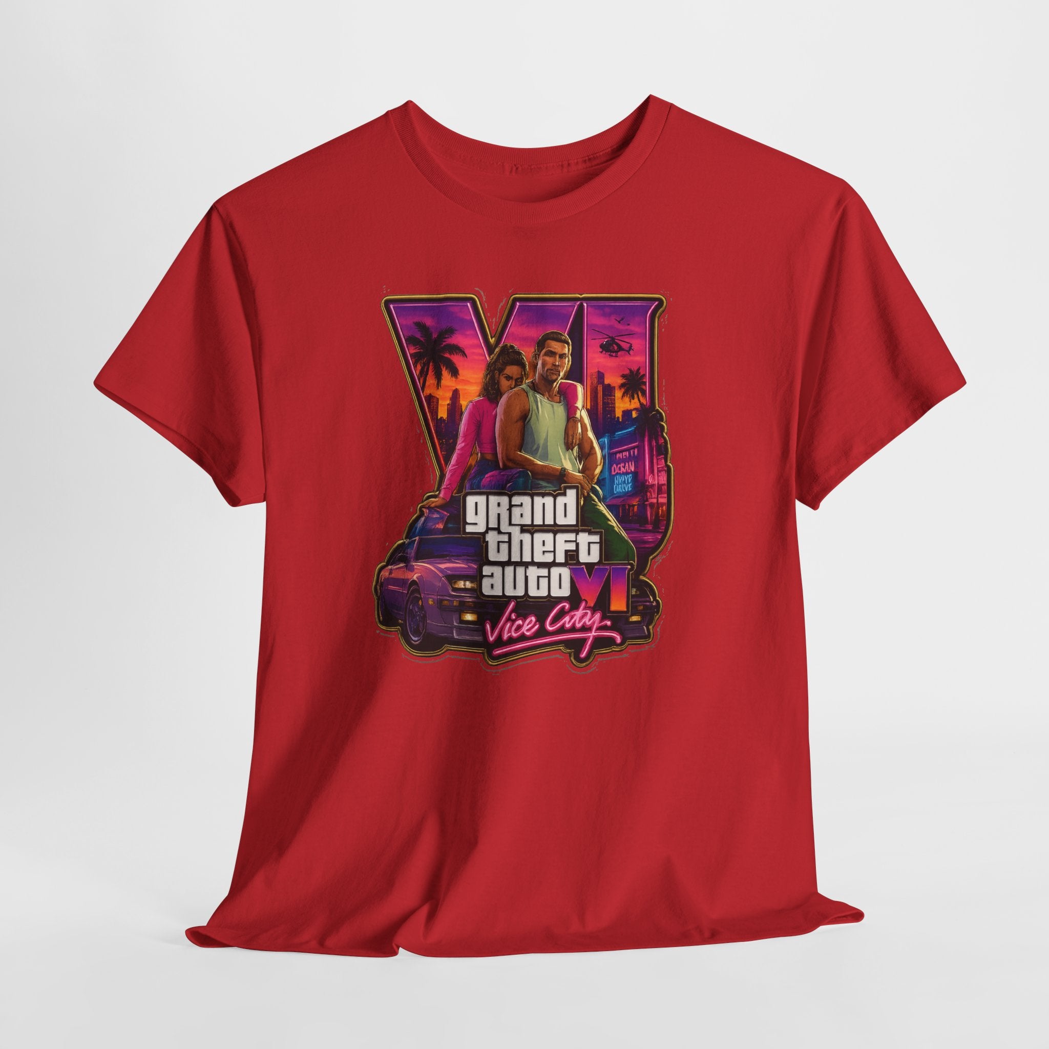 Grand Theft Auto Vice City Retro Logo Tee / Cotton T-Shirt