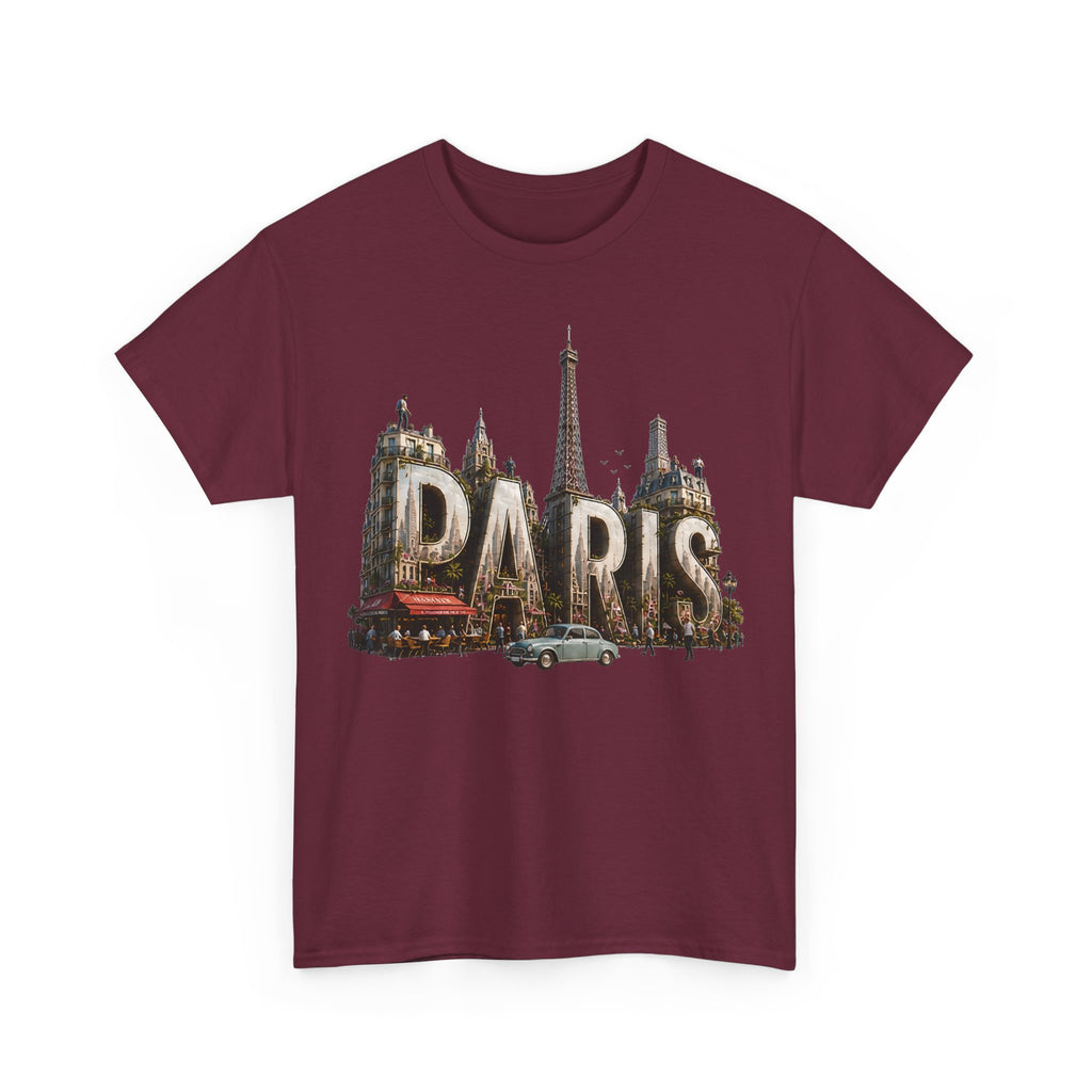 Paris Vintage Landmark T-Shirt — Eiffel Tower Retro Travel Tee