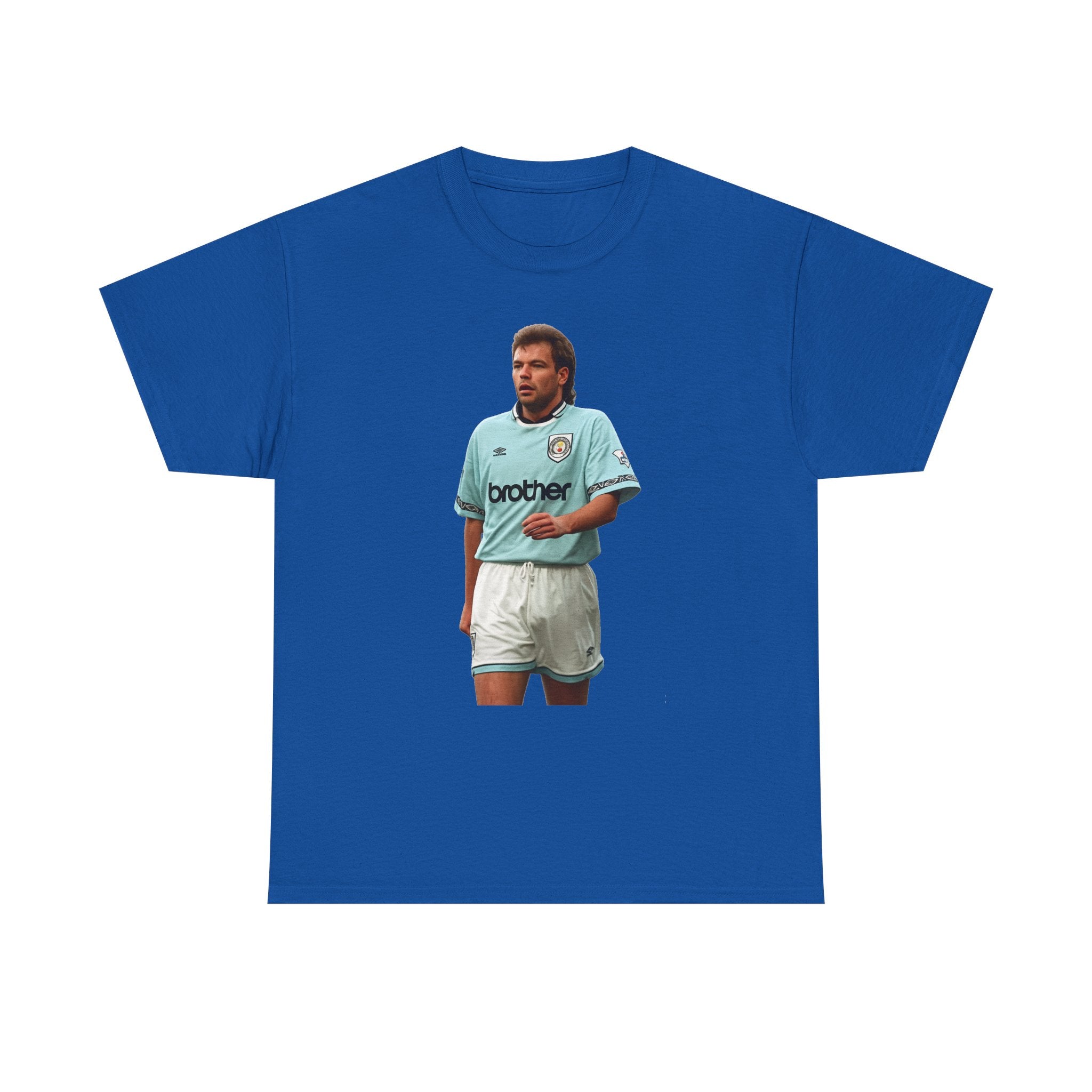 Uwe Rosler Manchester City Legend Graphic Tee - Retro Football Kit Print