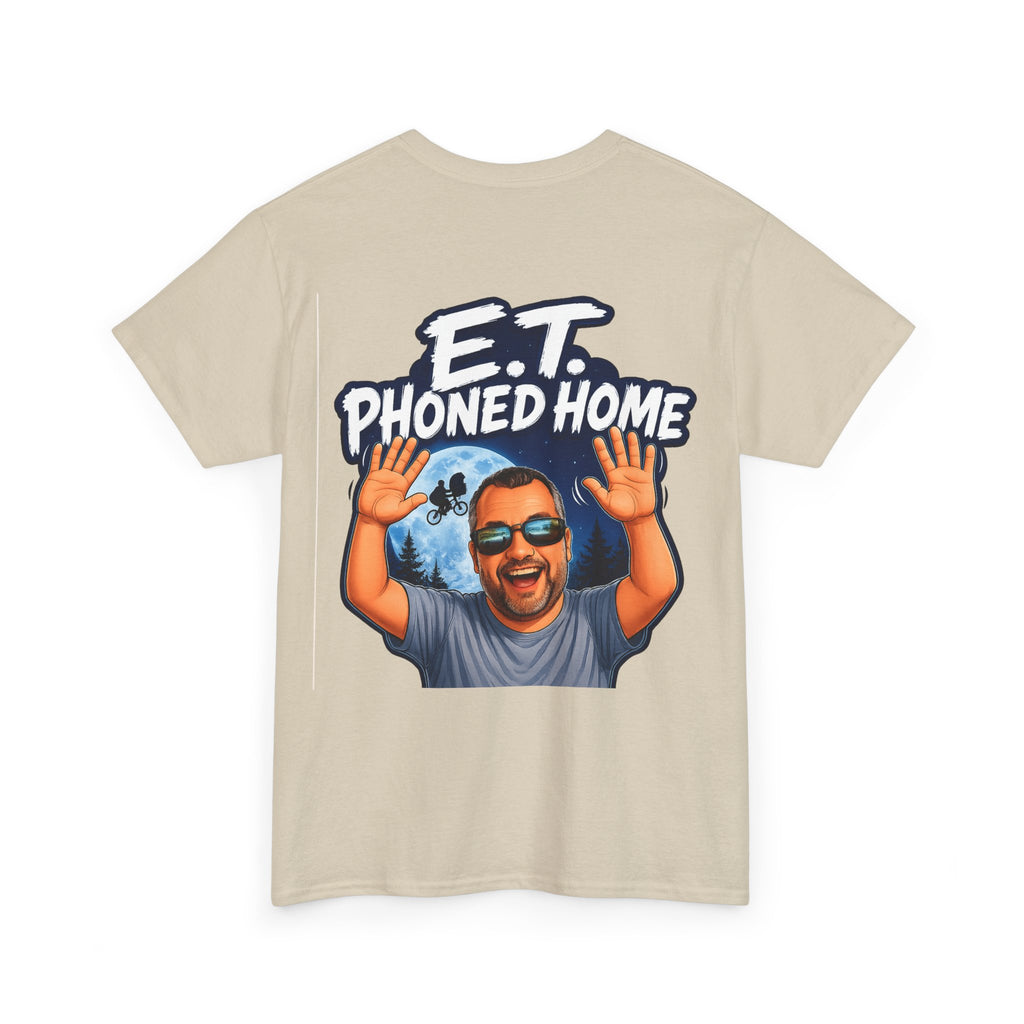 Graphic Tee — "E.T. Phoned Home" Smiling Guy Retro Design