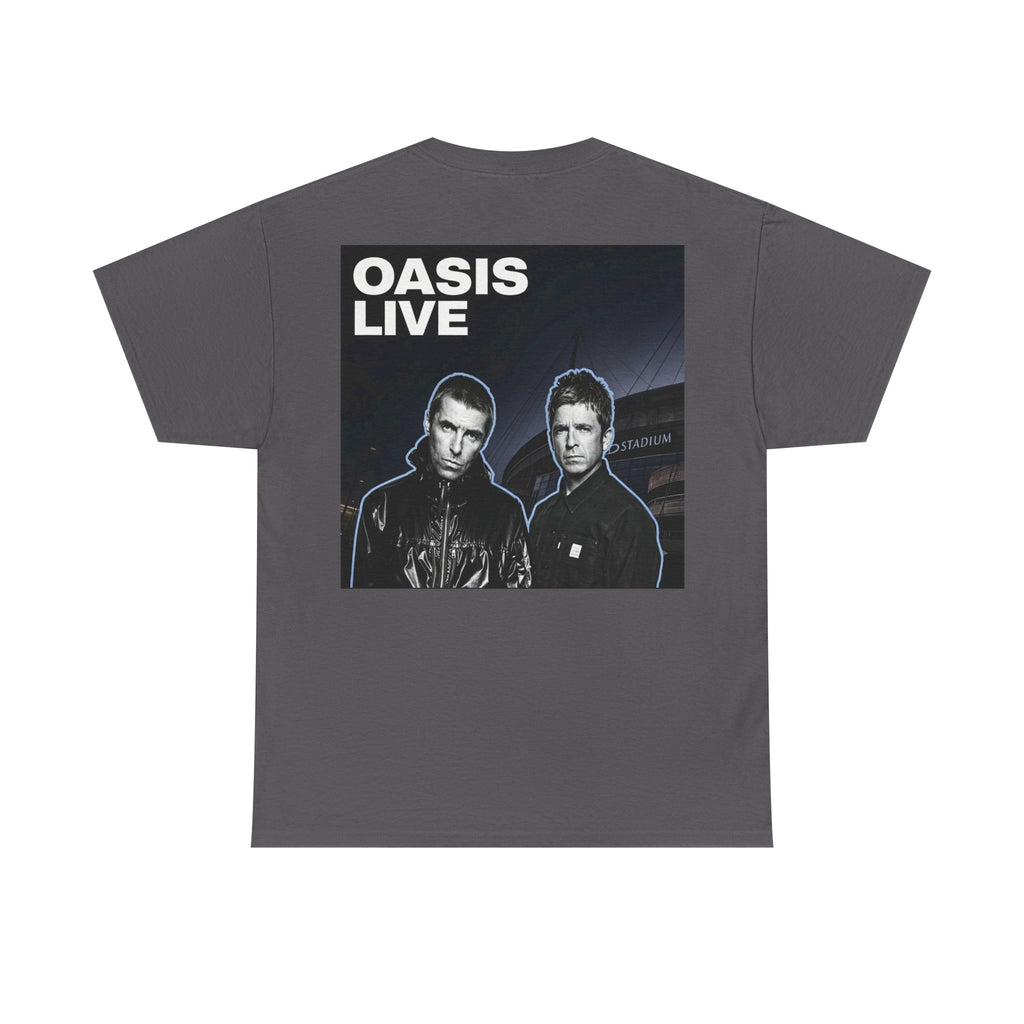 Oasis Live Graphic Tee — Retro Band Logo Concert T‑Shirt