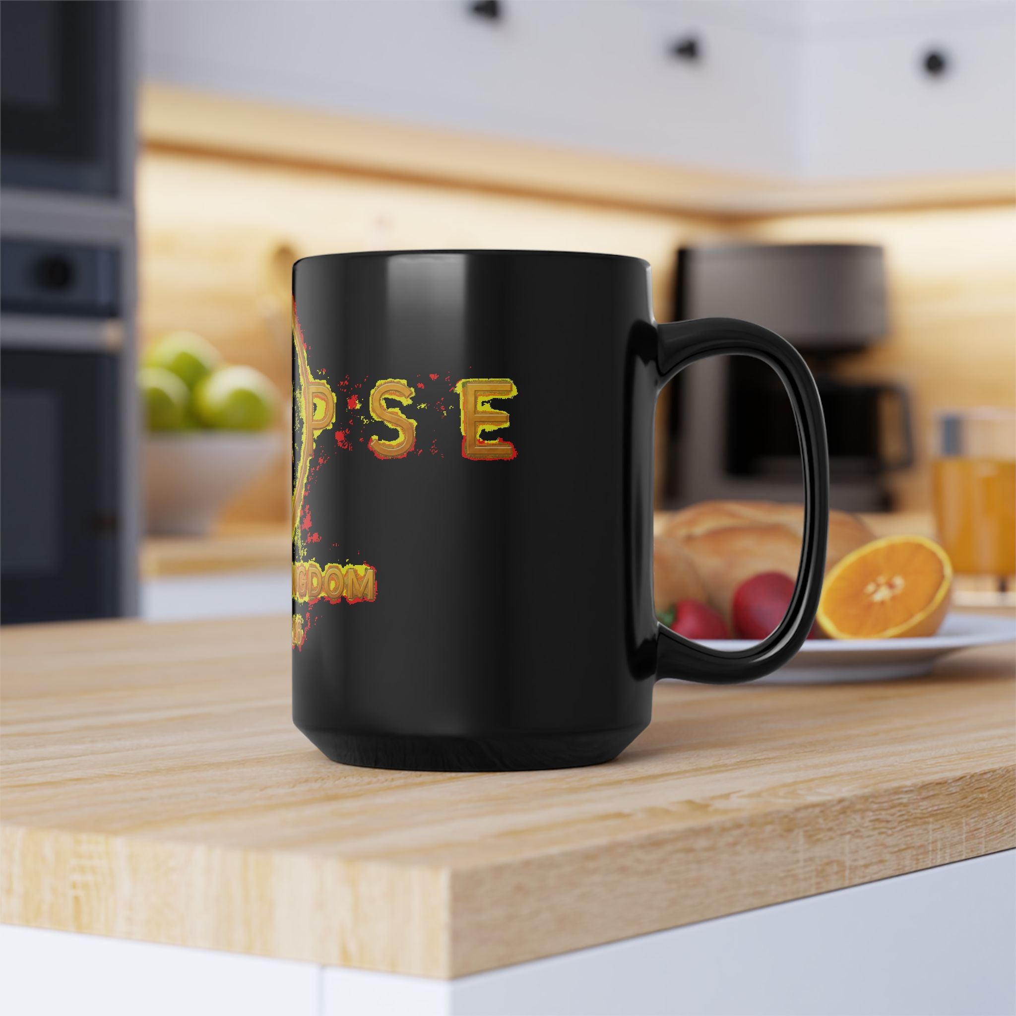 Eclipse 2026 Souvenir Mug — United Kingdom 12.08.26 Black Ceramic
