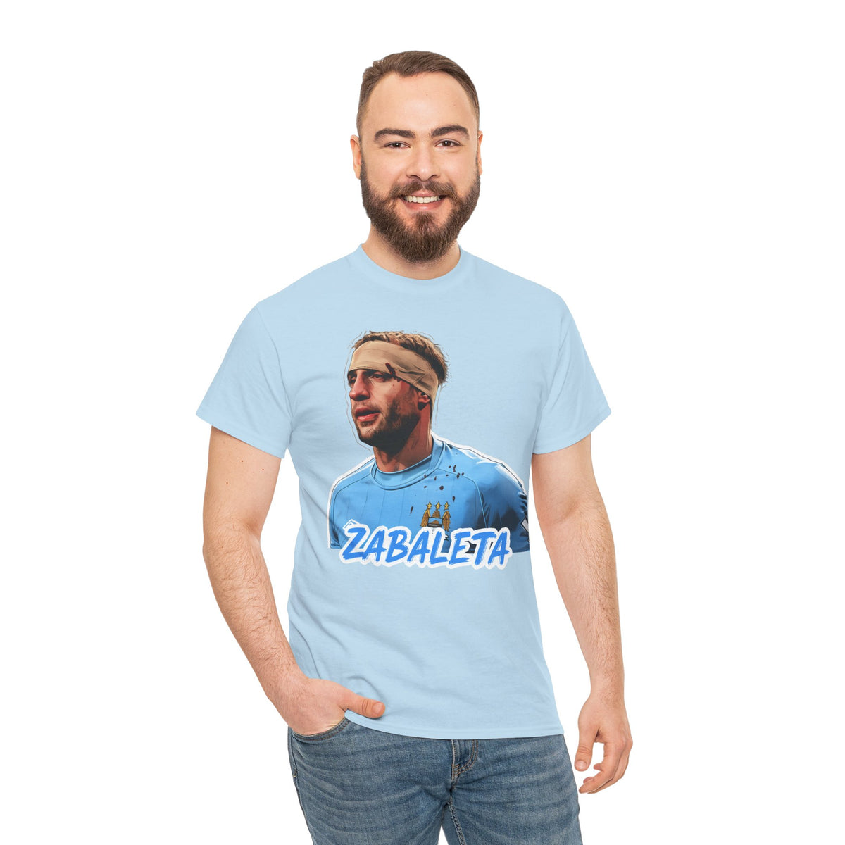Zabaleta Manchester City Fan Tee — Retro Player Portrait Soccer T‑Shirt