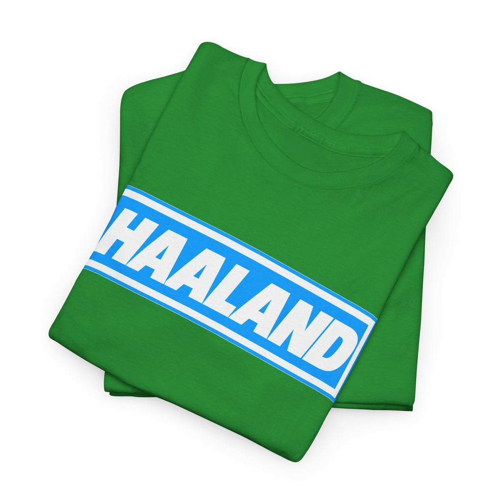 Haaland Box Logo Tee — Soccer Fan Jersey Style Shirt