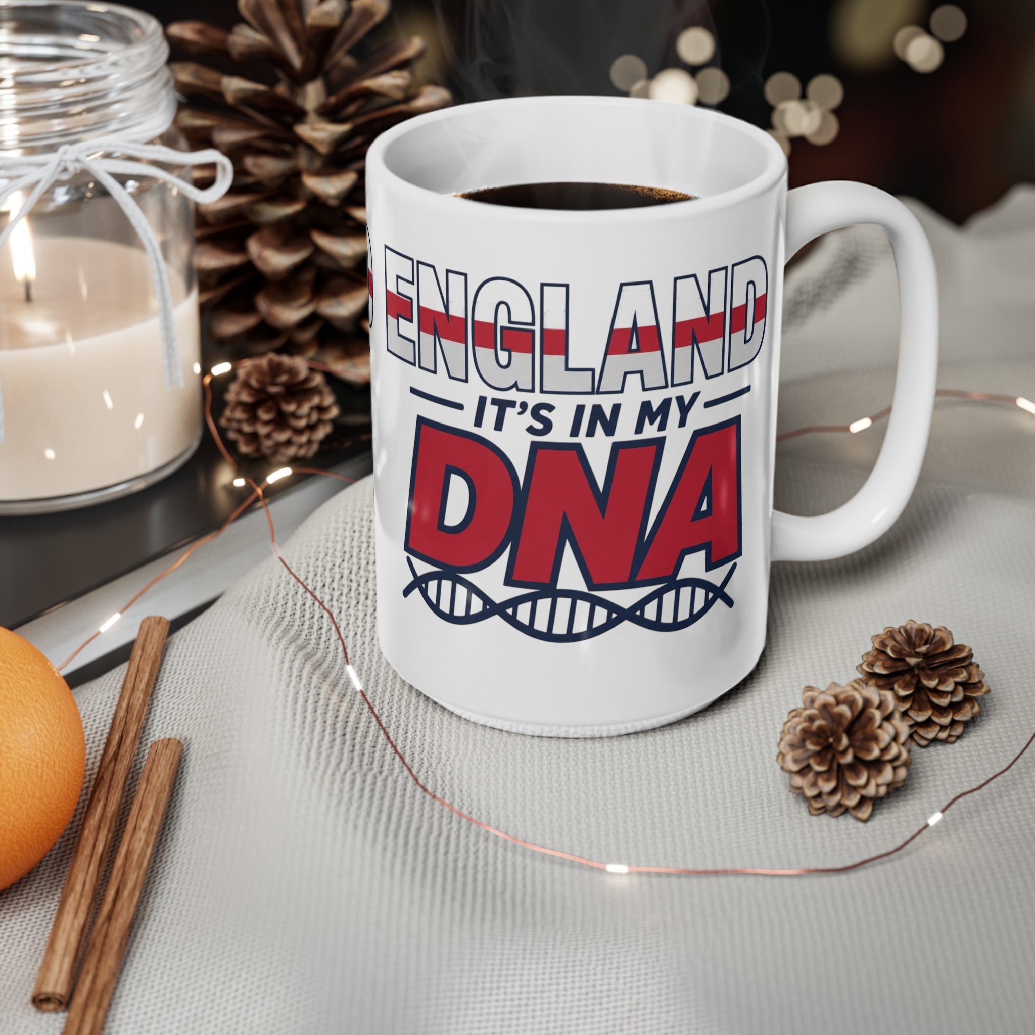 England It's In My DNA Ceramic Coffee Mug — 11oz & 15oz