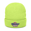 Embroidered 'The Tractor Boys' Ribbed Knit Beanie - Casual Farm & Country Winter Hat