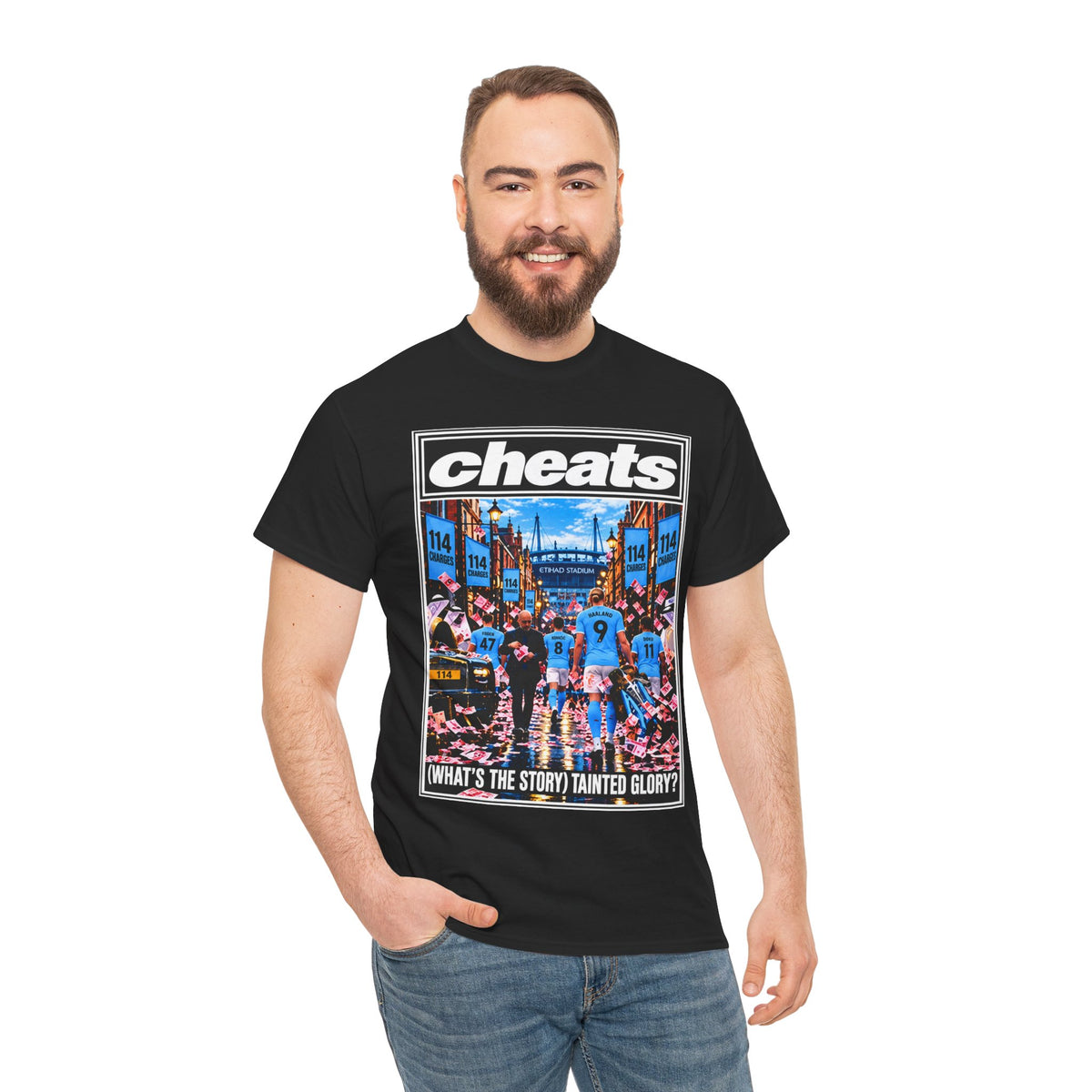 Cheats “What’s the Story? Tainted Glory?” Sports Graphic Cotton T-Shirt