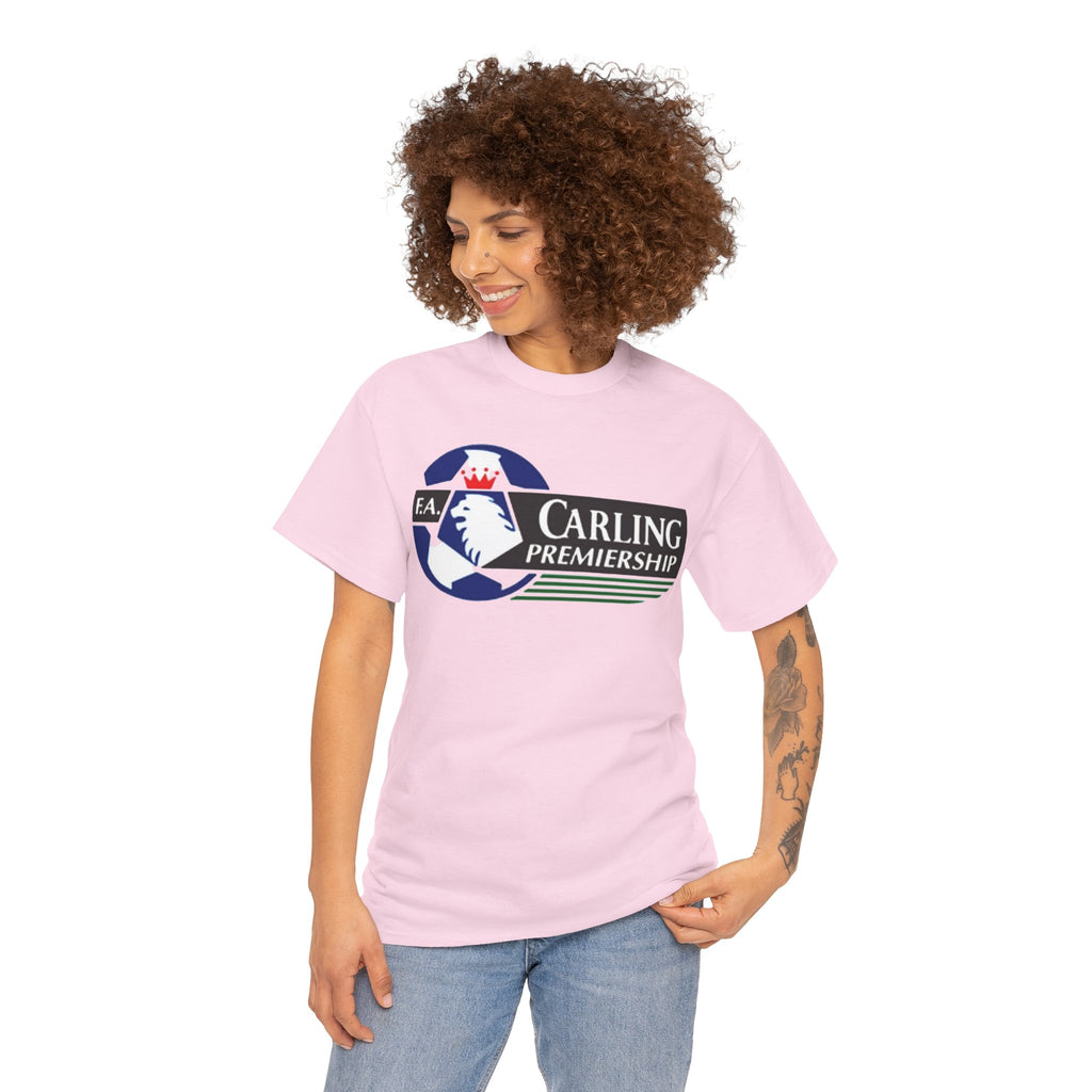 Carling Premiership Soccer Logo Tee — Vintage Football T‑Shirt