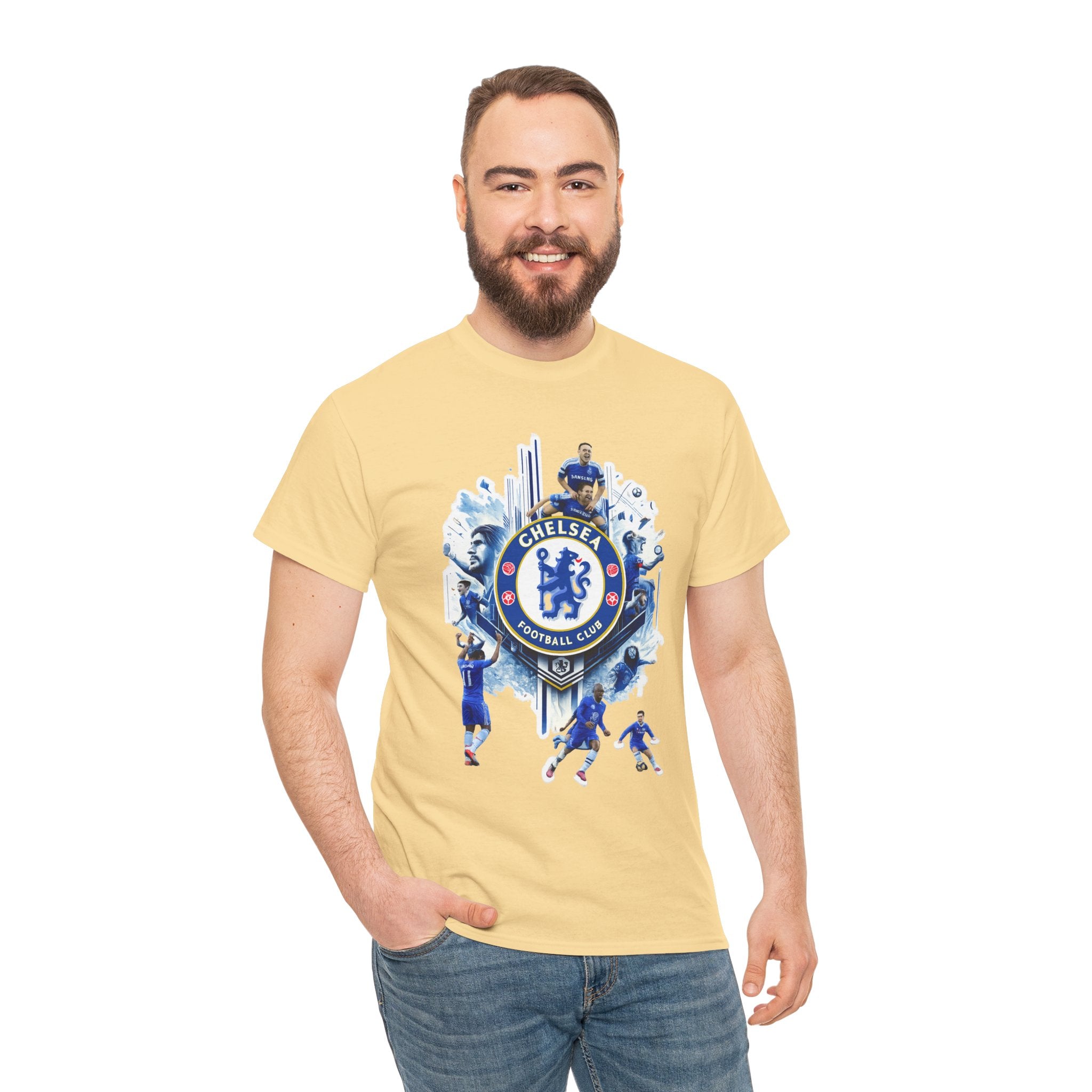 Chelsea FC Crest Players T-Shirt — Blue Football Fan Tee