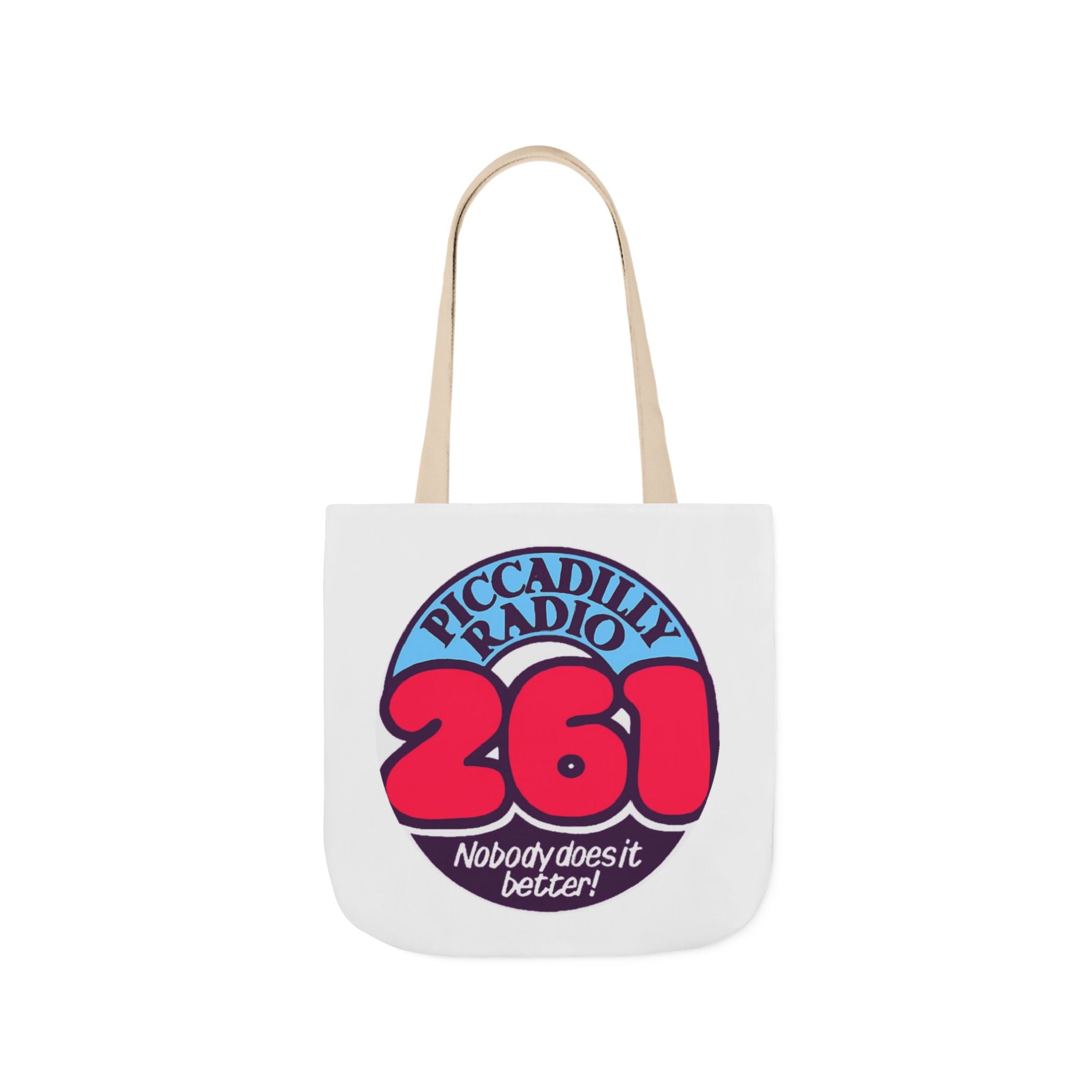 Tote Bag — Retro 'Piccadilly Radio 261' Vintage Logo Canvas Tote