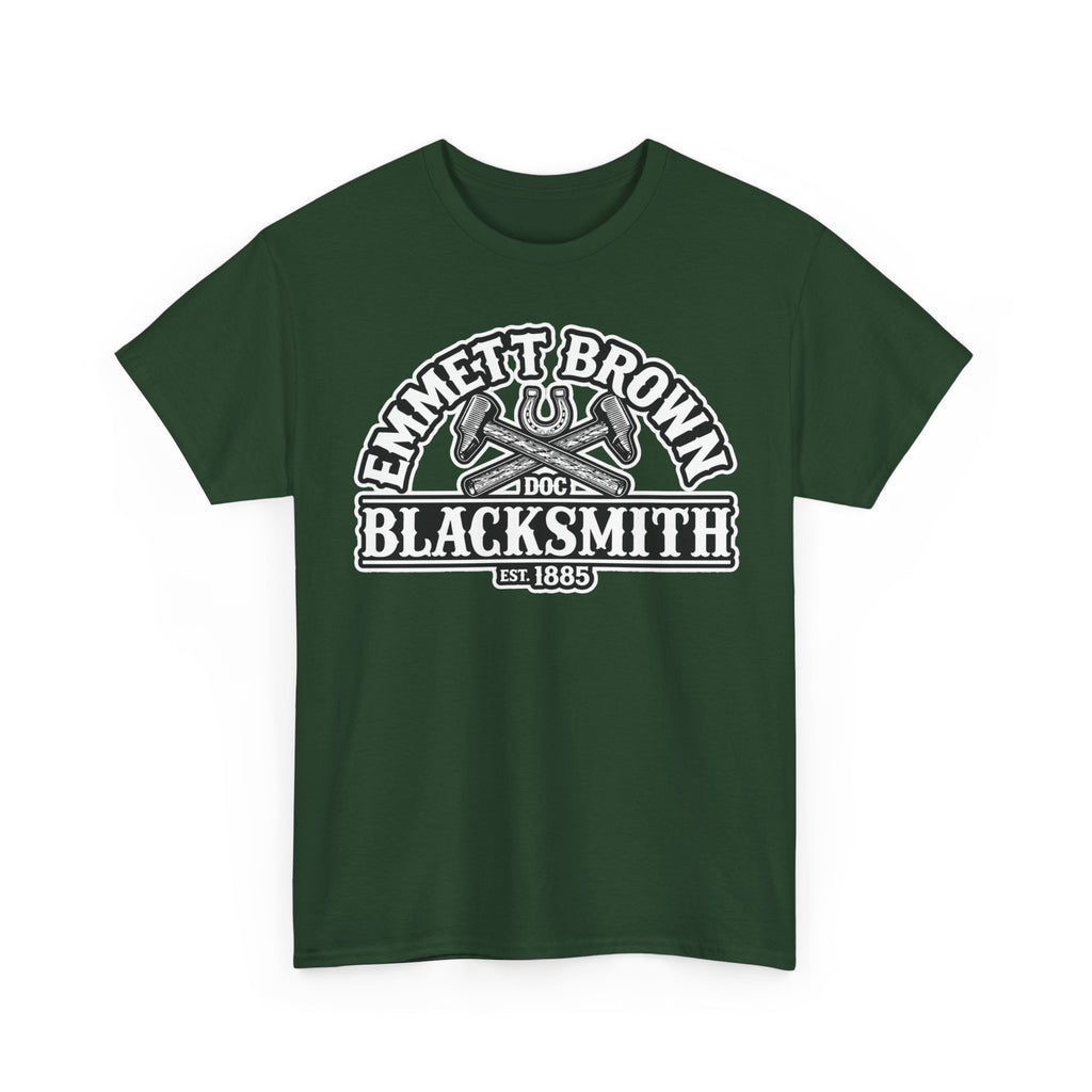 Blacksmith Emmett Brown Tee — Vintage Doc Blacksmith Graphic Shirt