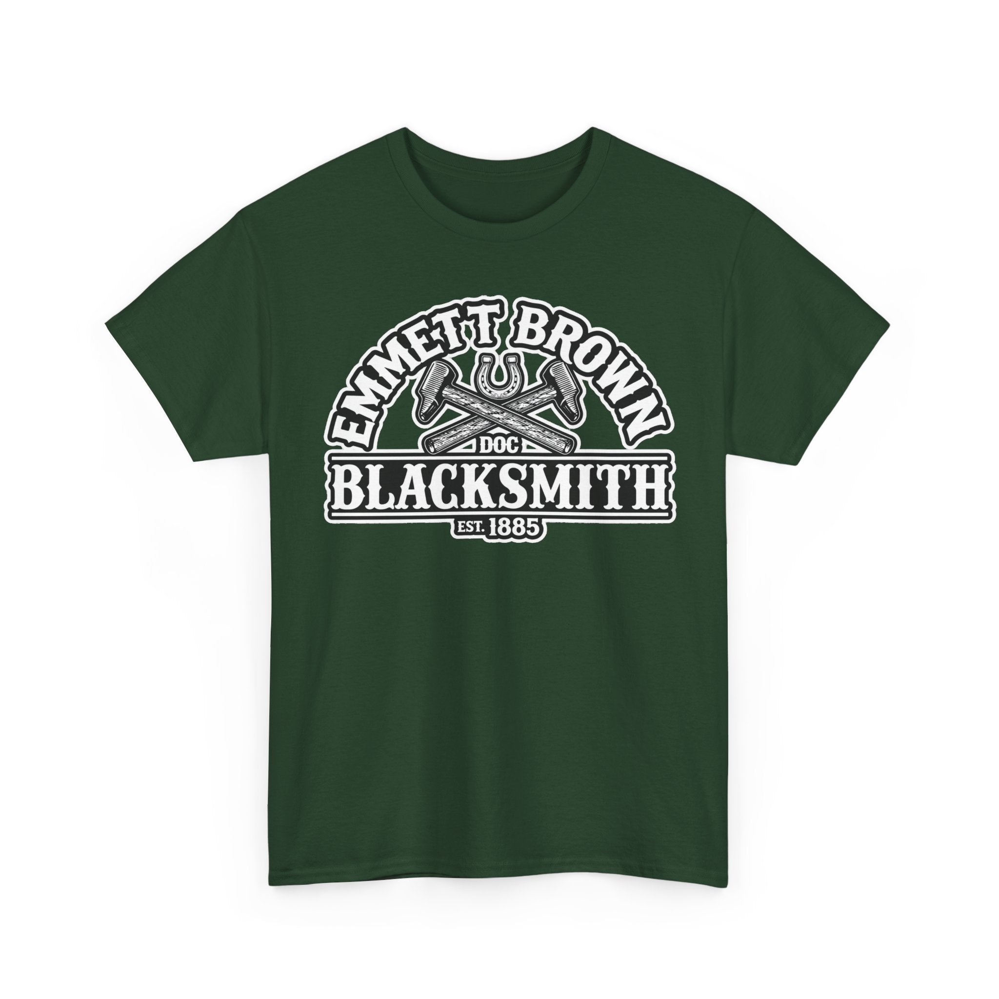 Blacksmith Emmett Brown Tee — Vintage Doc Blacksmith Graphic Shirt