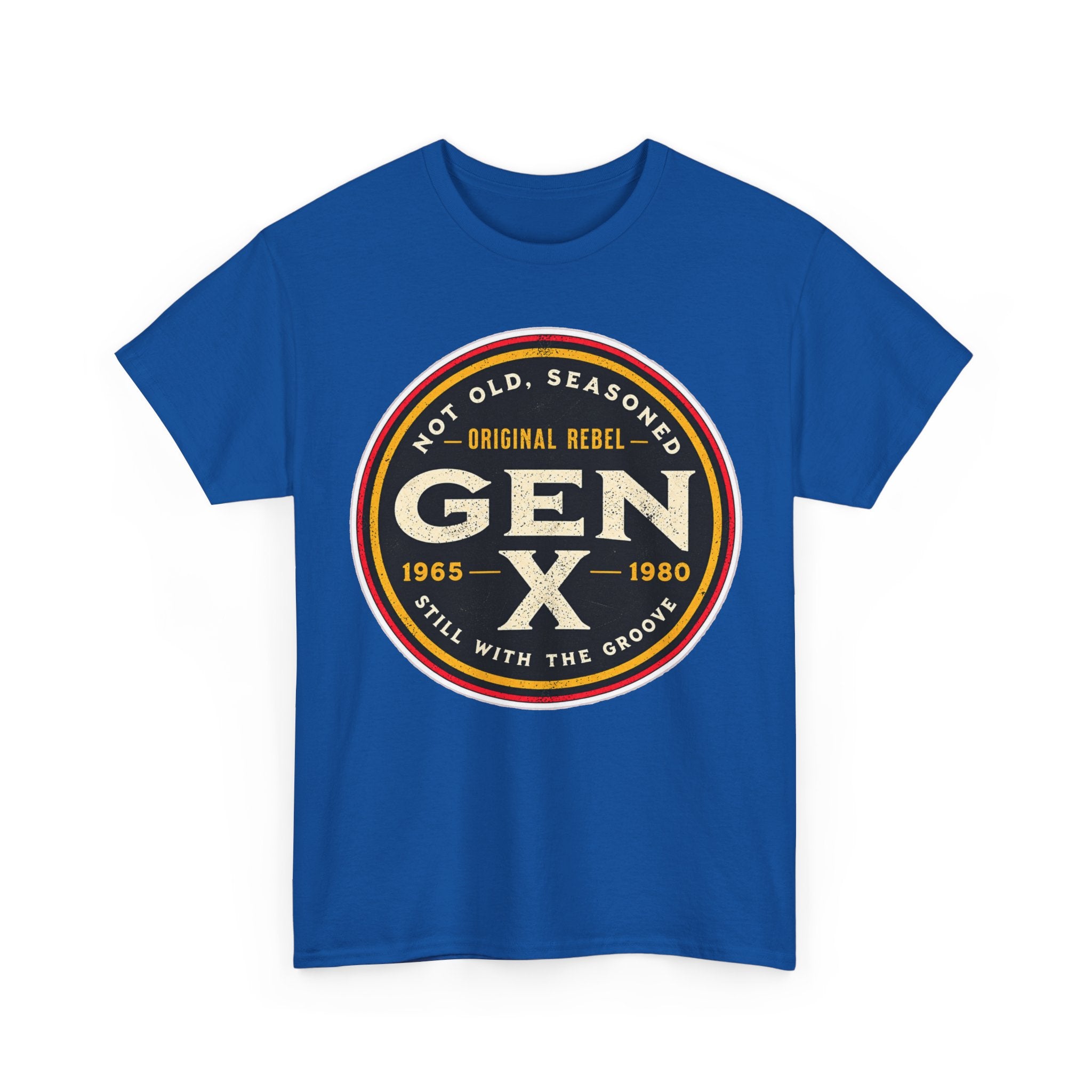 Gen X Tee - 'Not Old, Seasoned' Vintage Rebel Graphic T-Shirt (1965-1980)