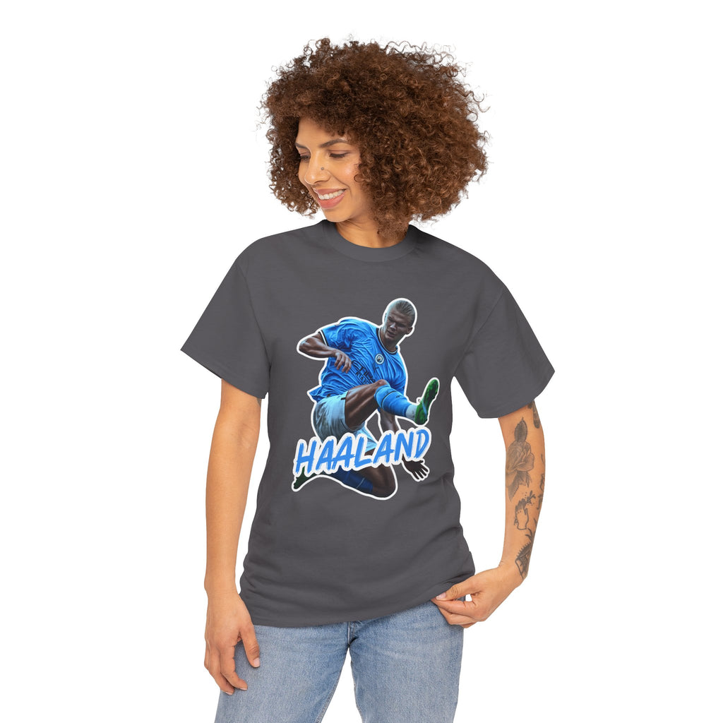 Erling Haaland Manchester City Soccer T‑Shirt – Dynamic Action Graphic Tee