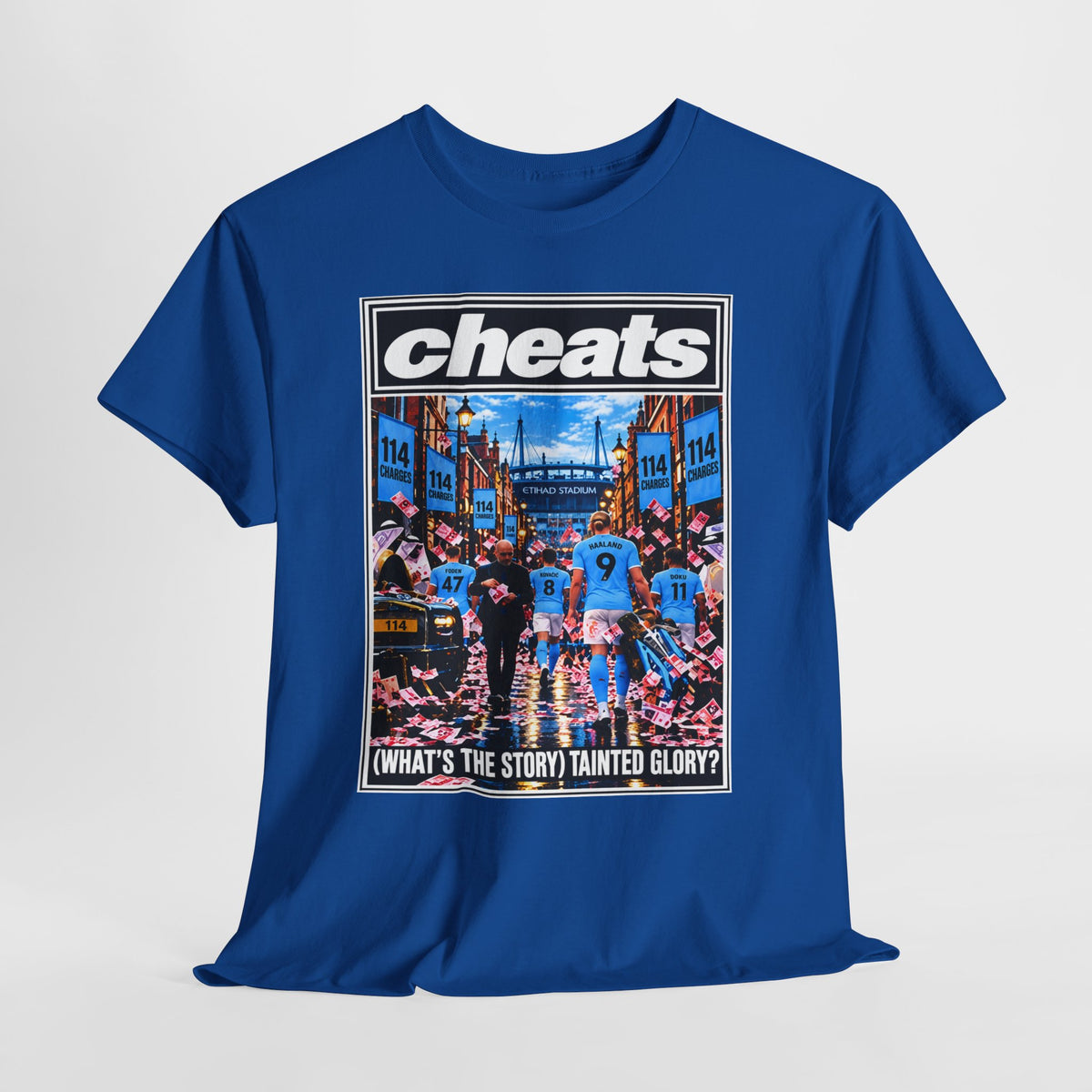 Cheats “What’s the Story? Tainted Glory?” Sports Graphic Cotton T-Shirt