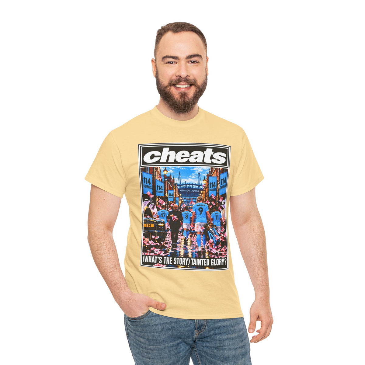 Cheats “What’s the Story? Tainted Glory?” Sports Graphic Cotton T-Shirt