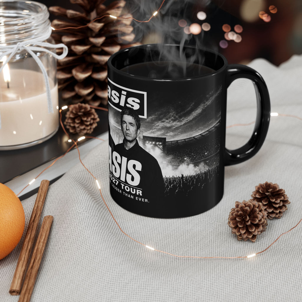 Oasis The 2027 Tour Inspired Black Coffee Mug
