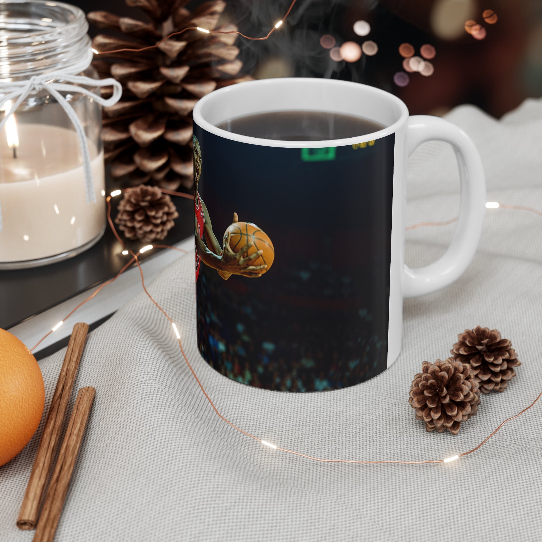 Basketball Action Mug — Dynamic Game Night Coffee Cup (11oz, 15oz)