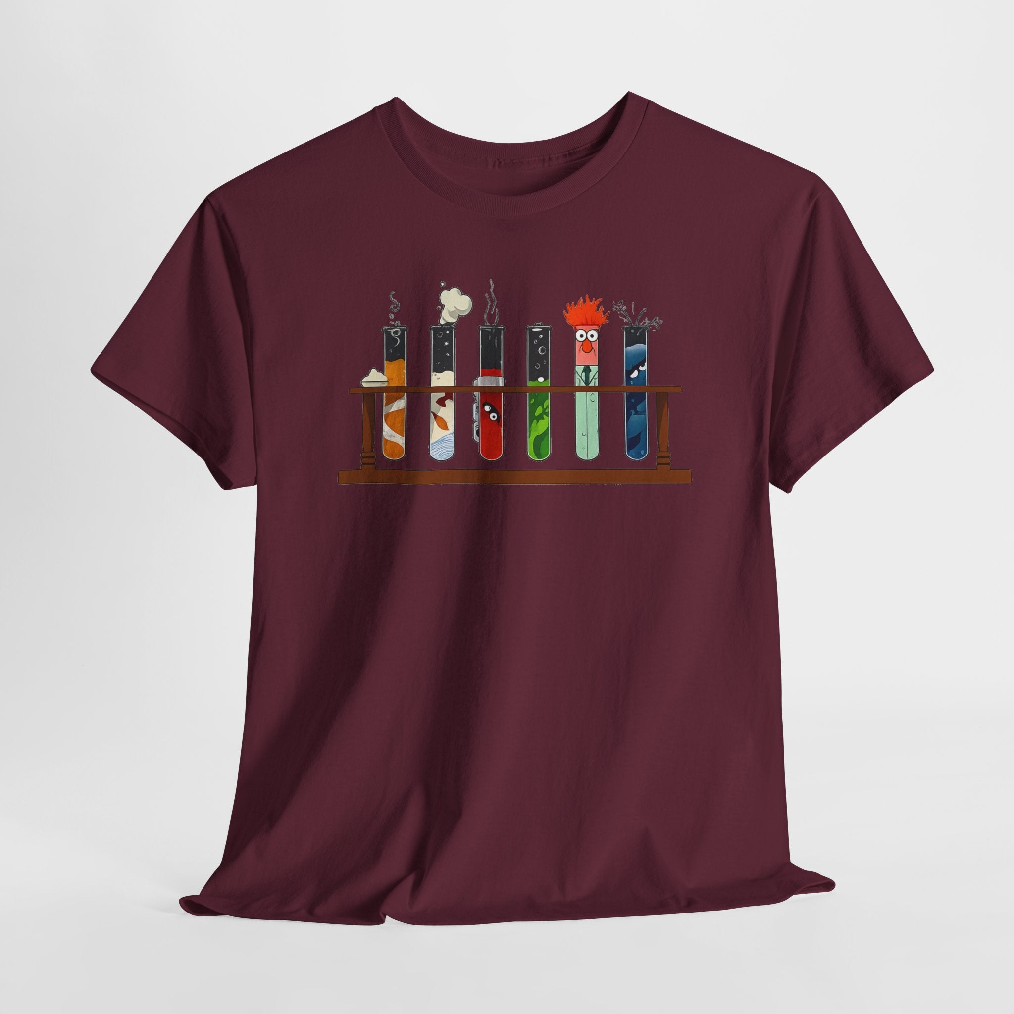Muppets Beaker Science Test Tube Cats T‑Shirt — Cute Laboratory Cat Illustrations Tee