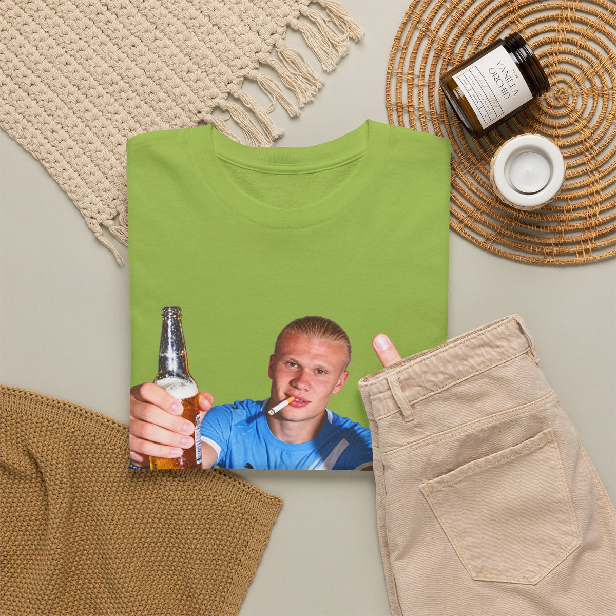 Erling Haaland on the p*** Unisex Heavy Cotton Tee
