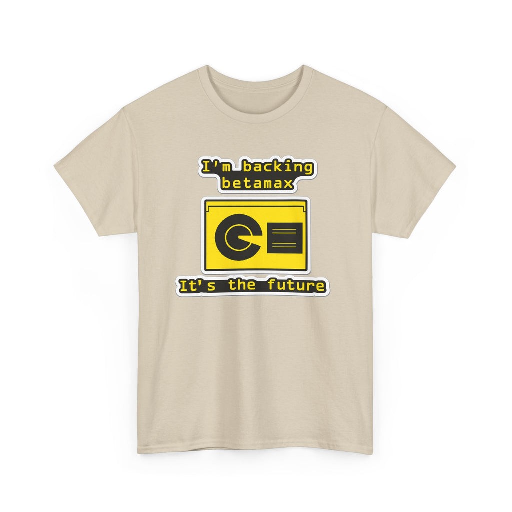 Betamax Retro Tee — "I’m backing betamax, it’s the future" Vintage Cassette T-Shirt