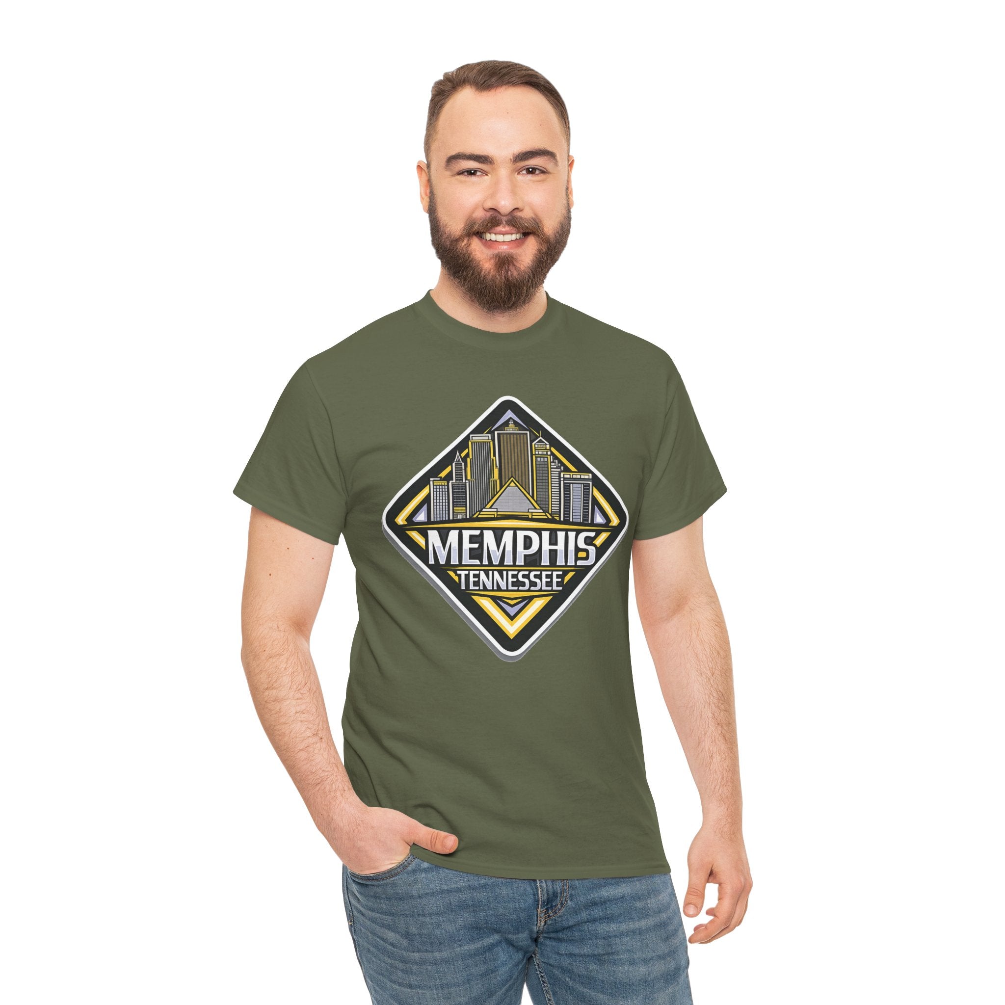 Memphis Tennessee Skyline T‑Shirt — Retro City Badge Tee