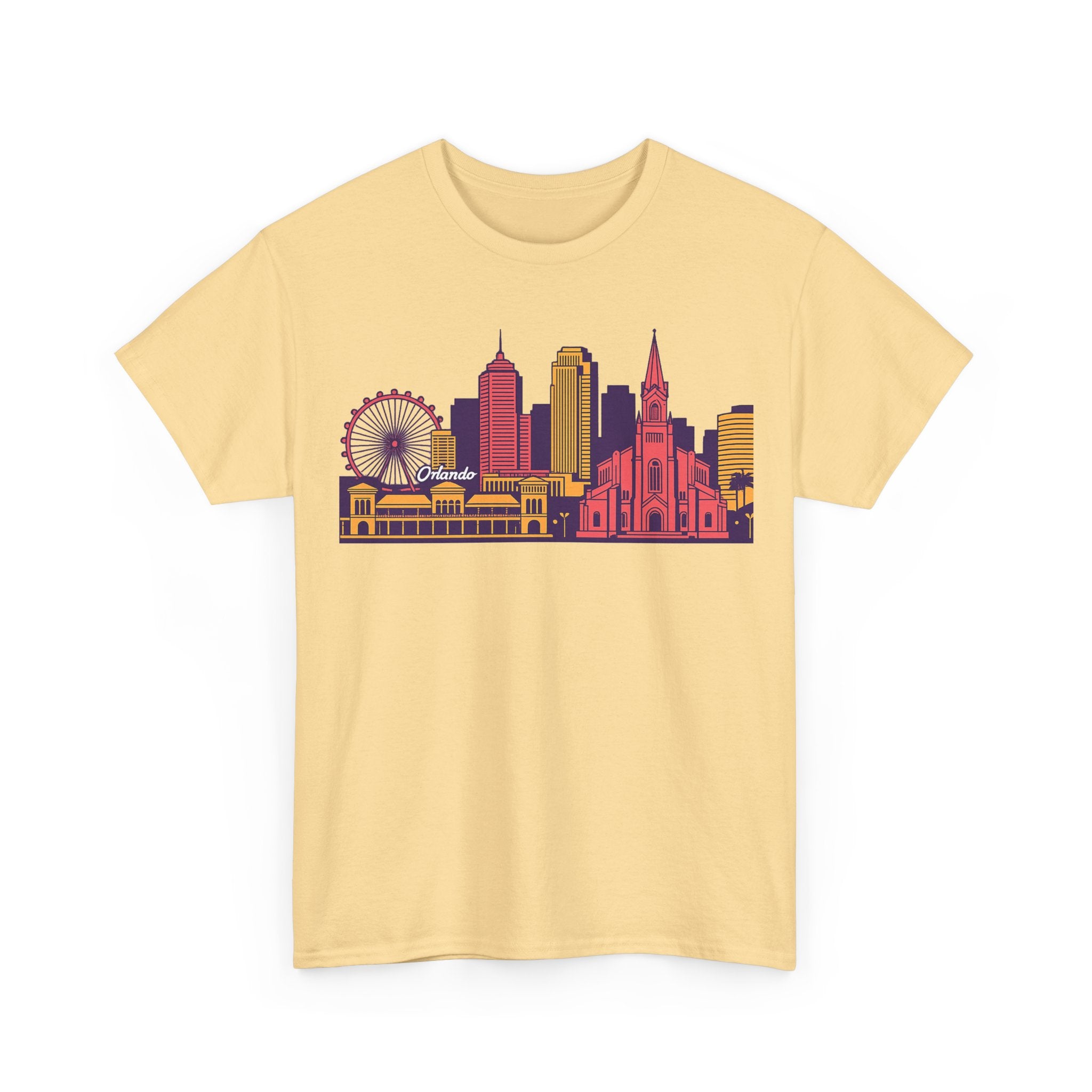 Orlando City Skyline T-Shirt — Colorful Urban Landmark Graphic Tee
