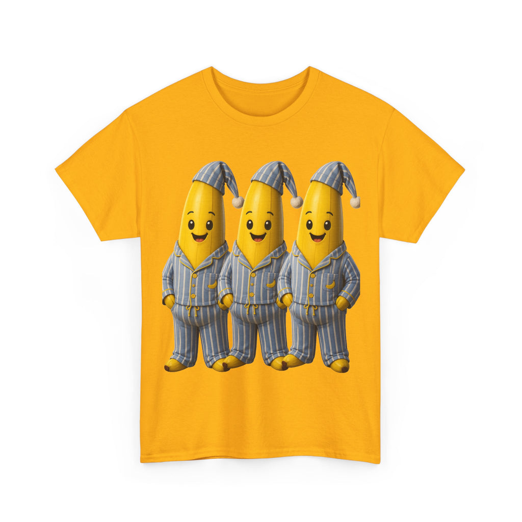 Bananas in Pyjamas – Three Smiling Bananas in Striped Pajamas Graphic T-Shirt