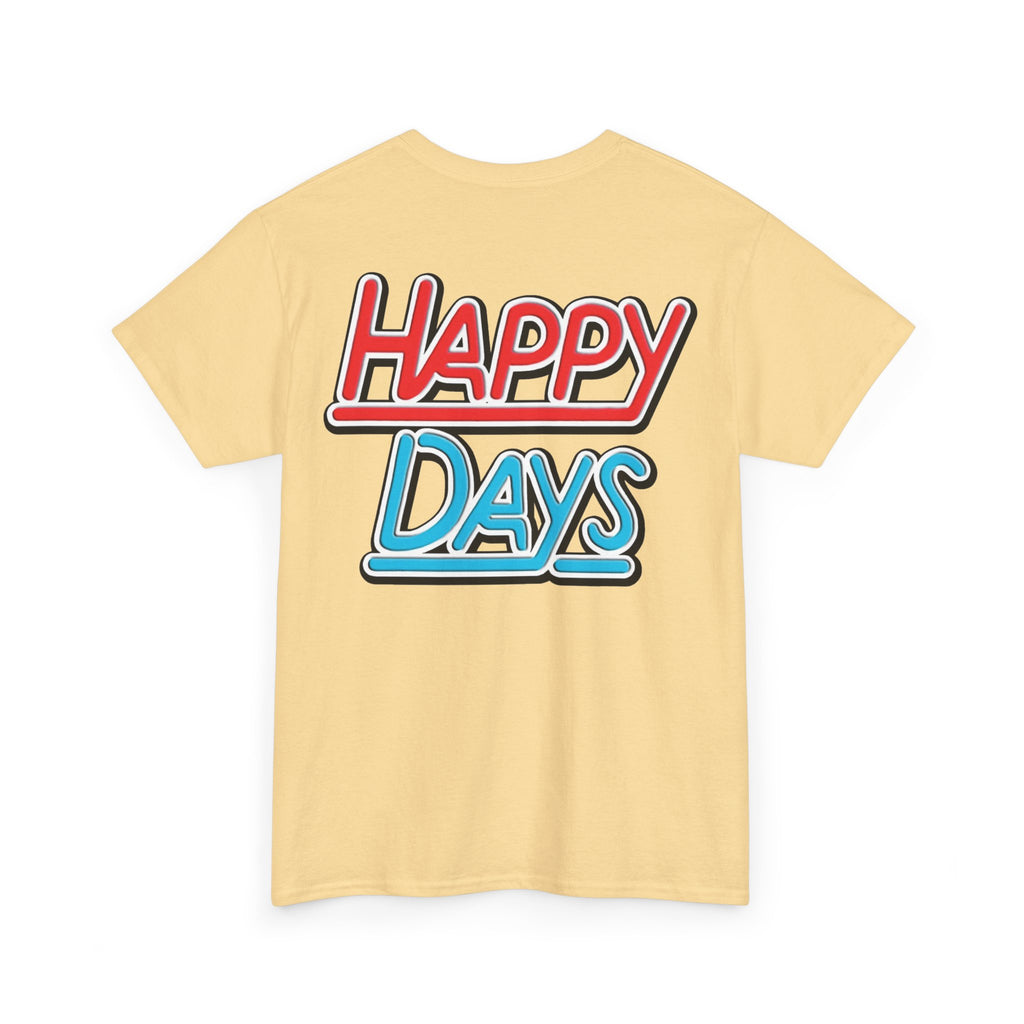 Happy Days Cast Caricature Tee — Retro 70s Sitcom Graphic T-Shirt