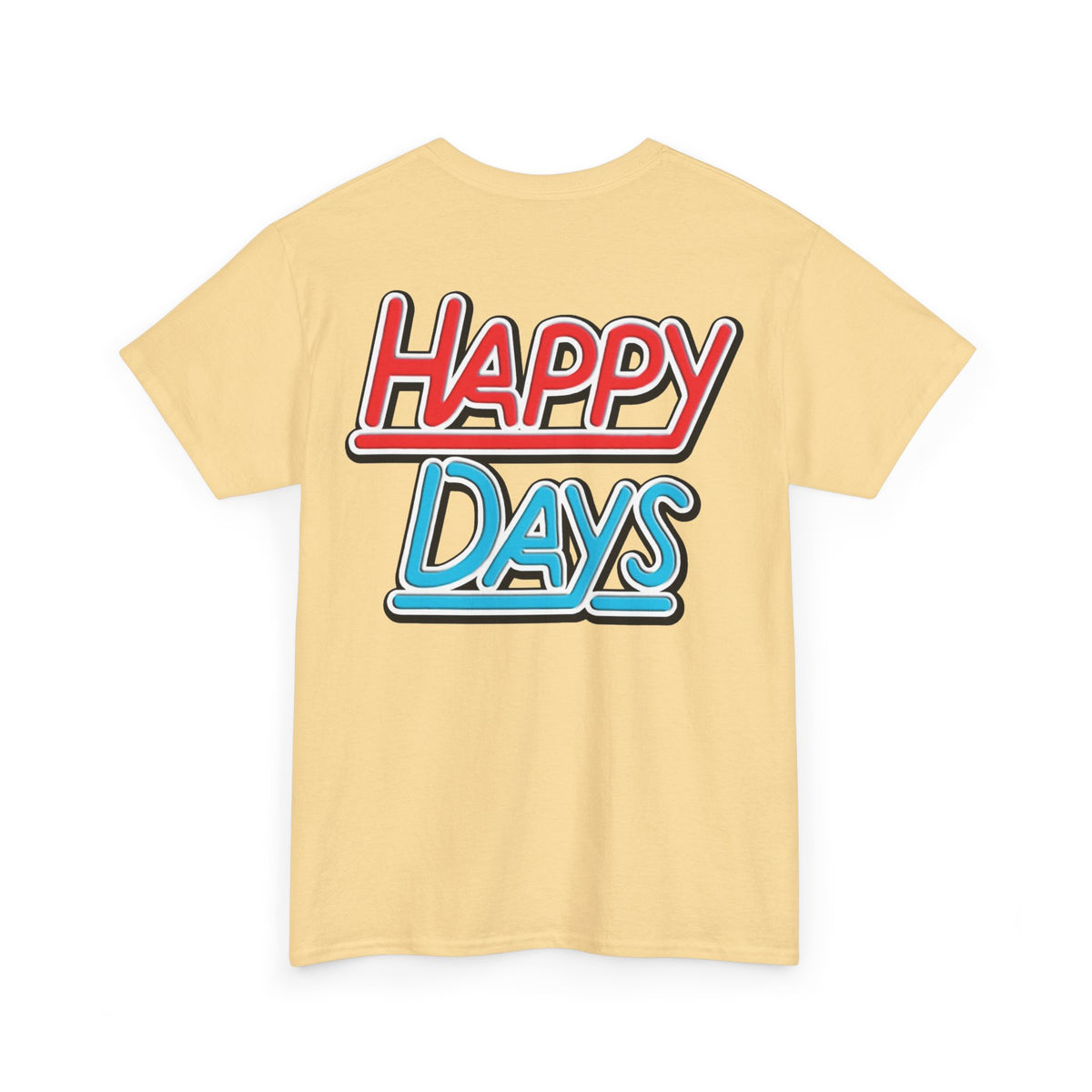Happy Days Cast Caricature Tee — Retro 70s Sitcom Graphic T-Shirt