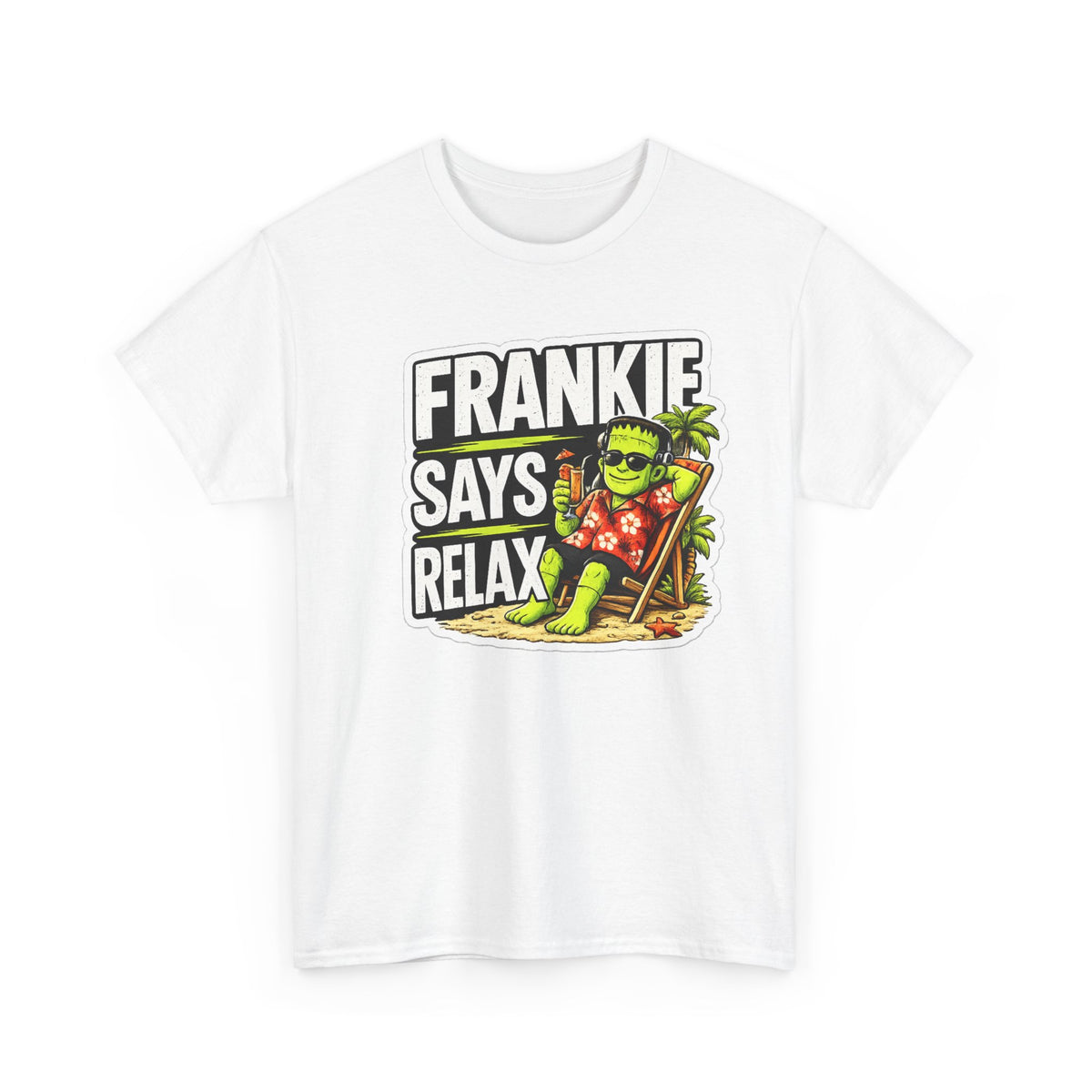 Frankie Says Relax Funny Graphic Cotton T-Shirt