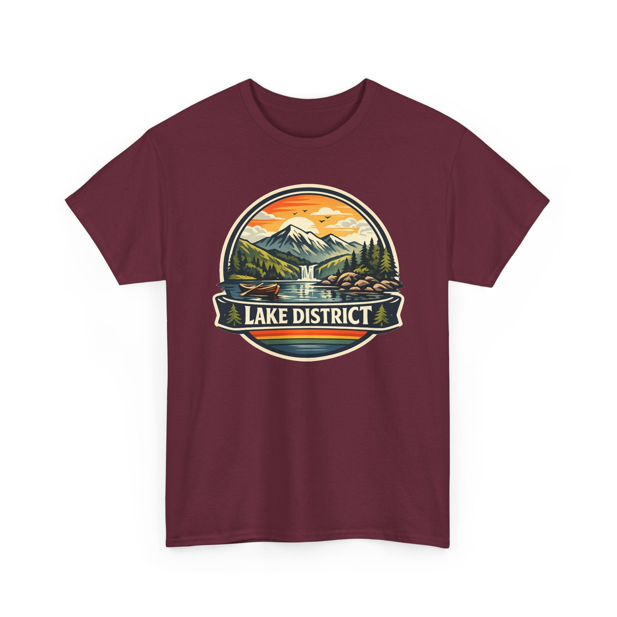 Lake District Graphic Tee — Scenic Mountain & Lake Camping Shirt