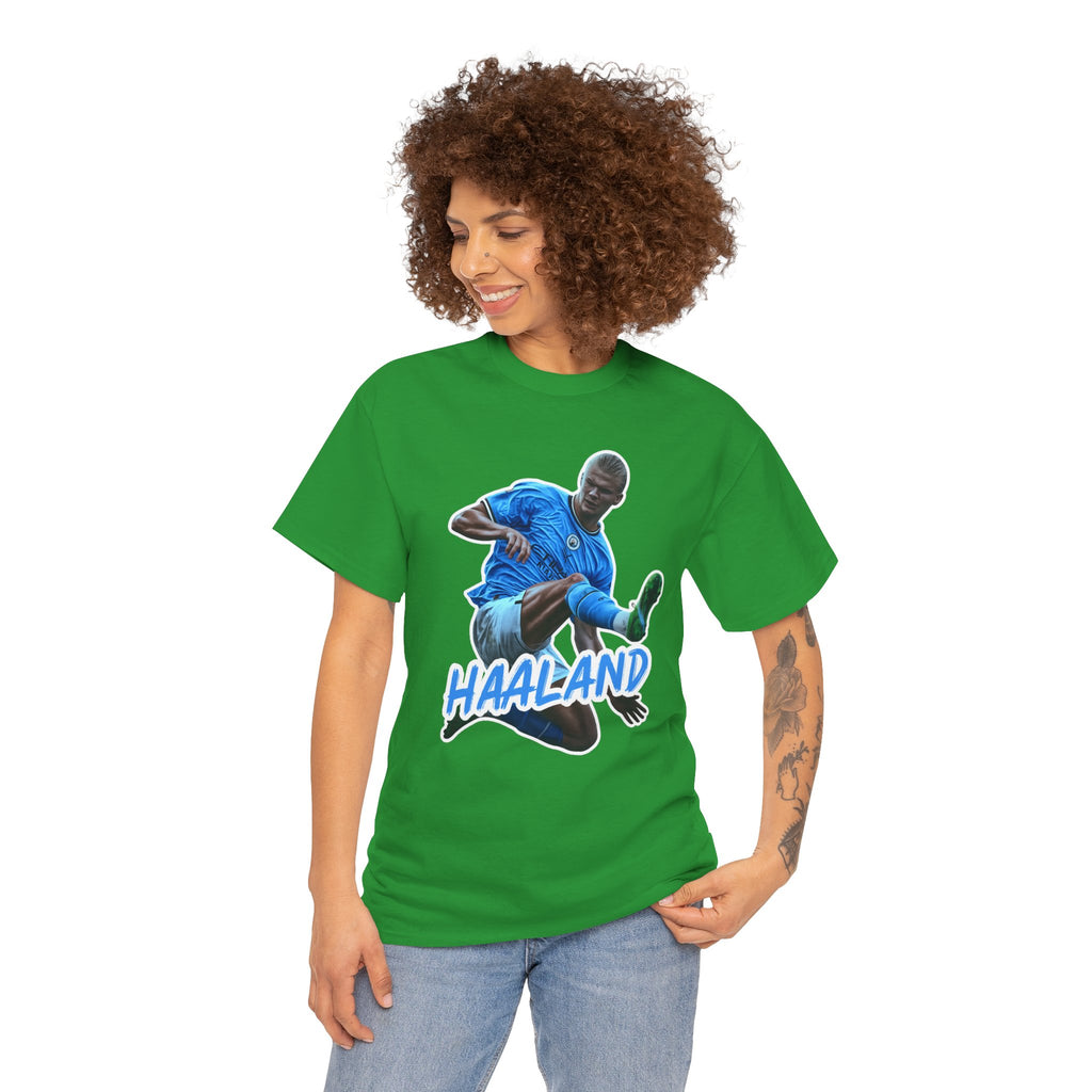 Erling Haaland Manchester City Soccer T‑Shirt – Dynamic Action Graphic Tee
