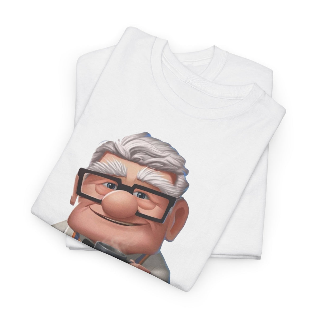Disney Up Cartoon Grandpa Mug Graphic Tee - Cute Elderly Character T-Shirt