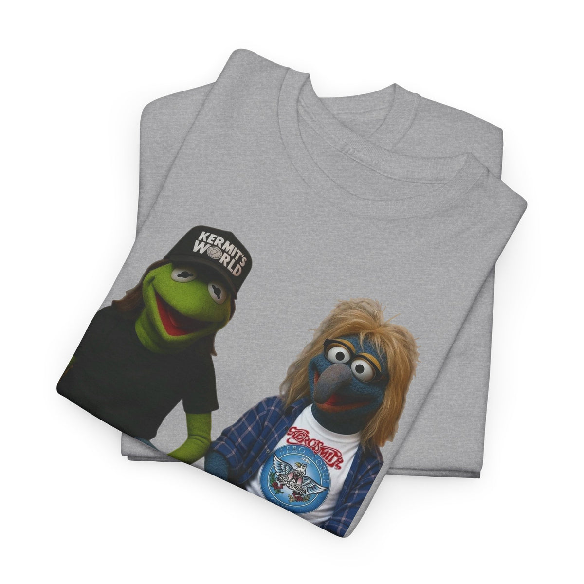 Kermit & Gonzo Waynes World Inspired Character Graphic T-Shirt