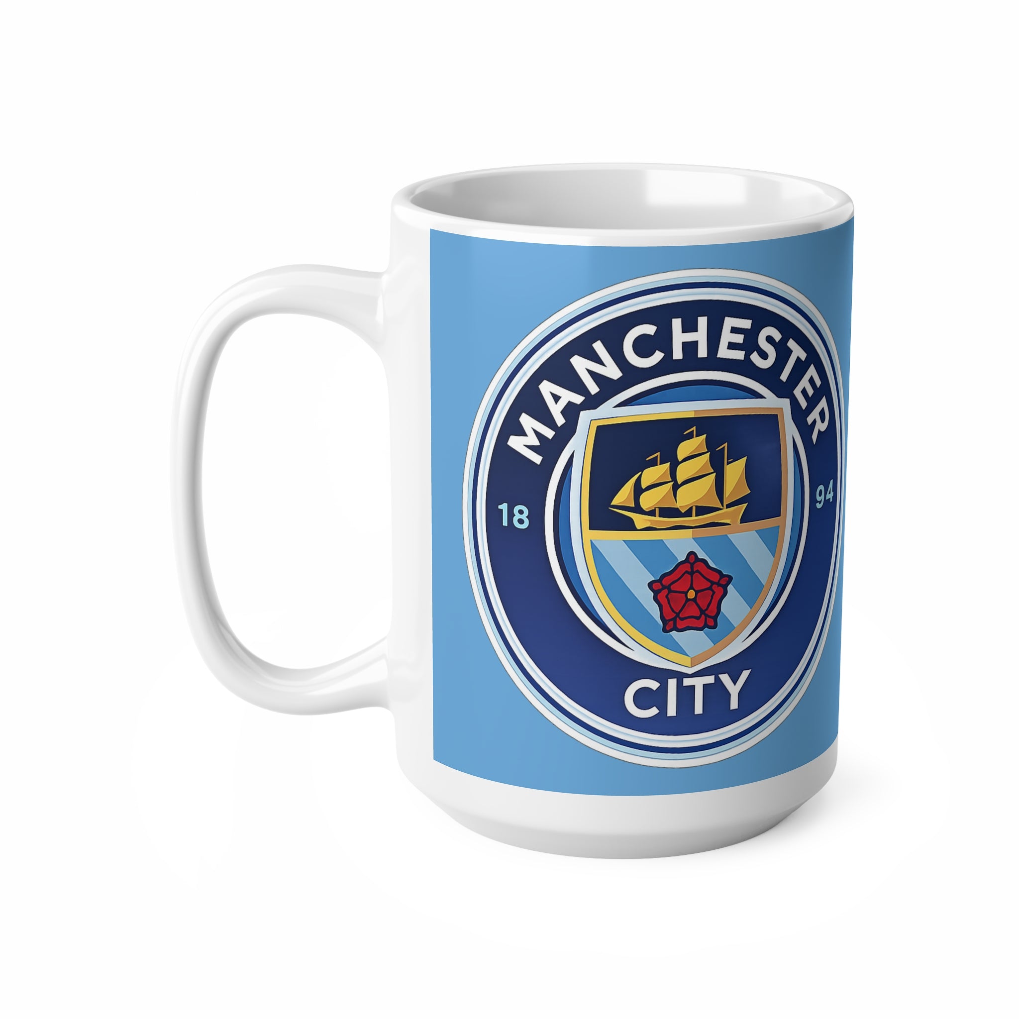 Manchester City Football Club Ceramic Coffee Mug — 11oz & 15oz Team Crest Design