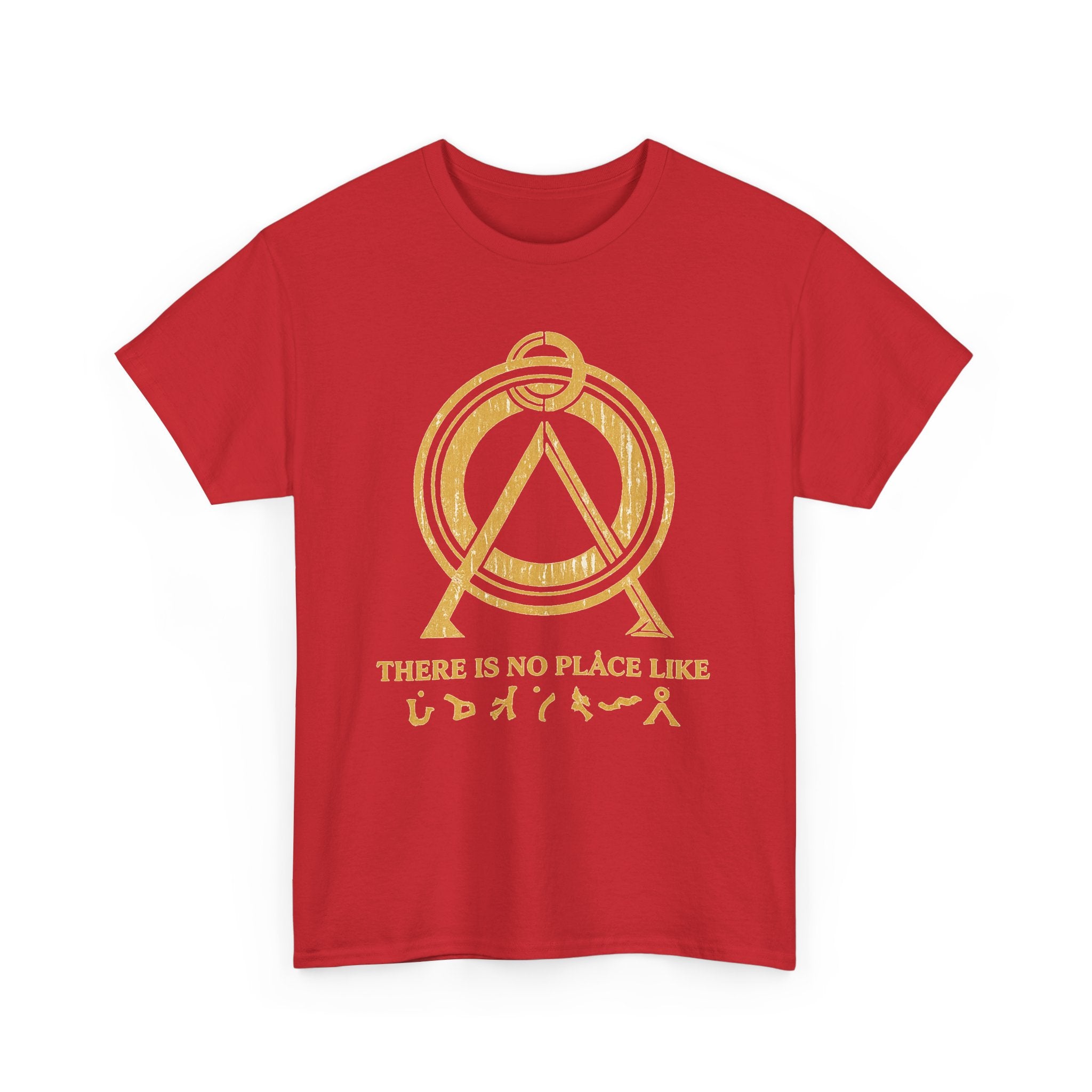 There Is No Place Like Home Graphic Tee — Vintage Gold Sigil T‑Shirt