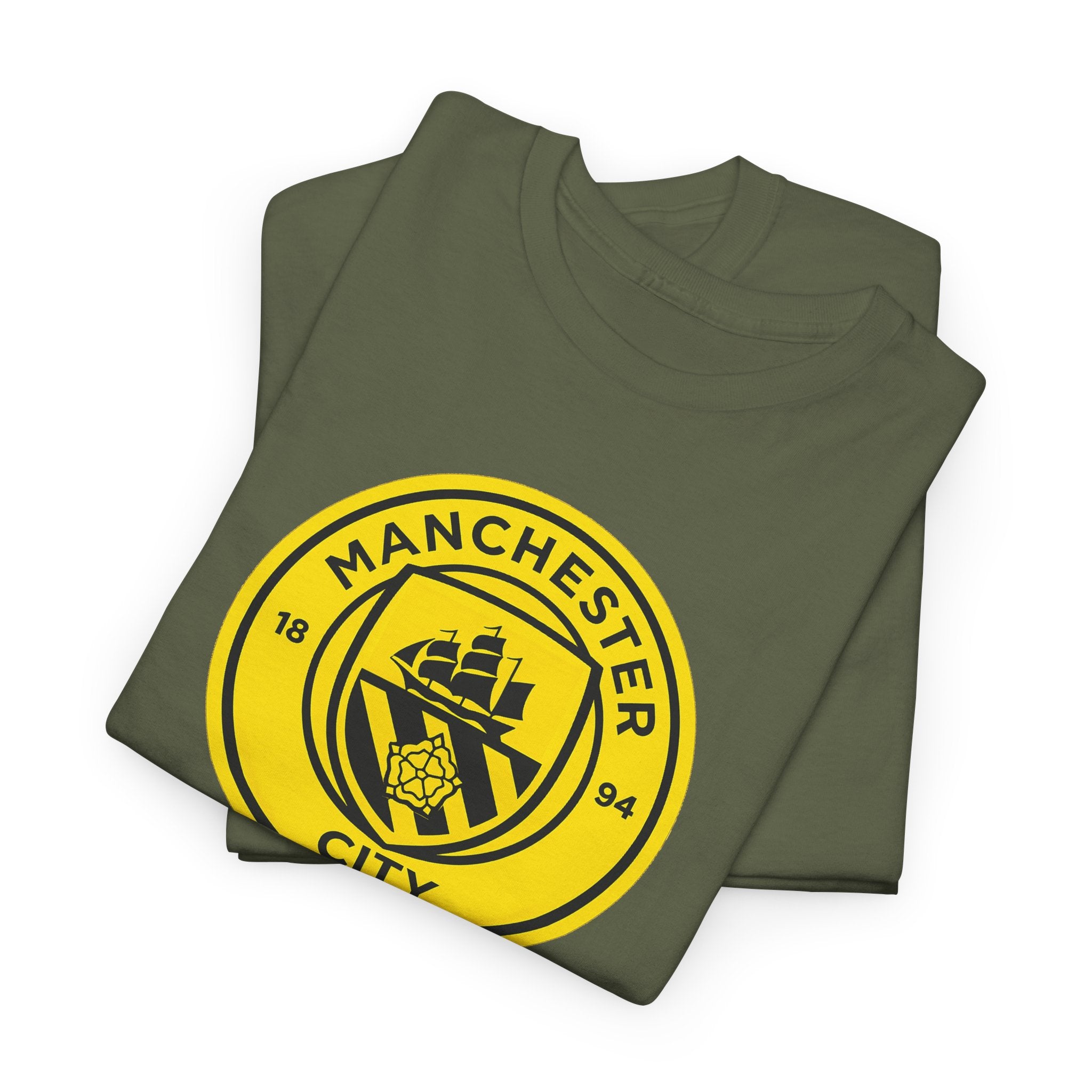Manchester City Yellow Crest T-Shirt
