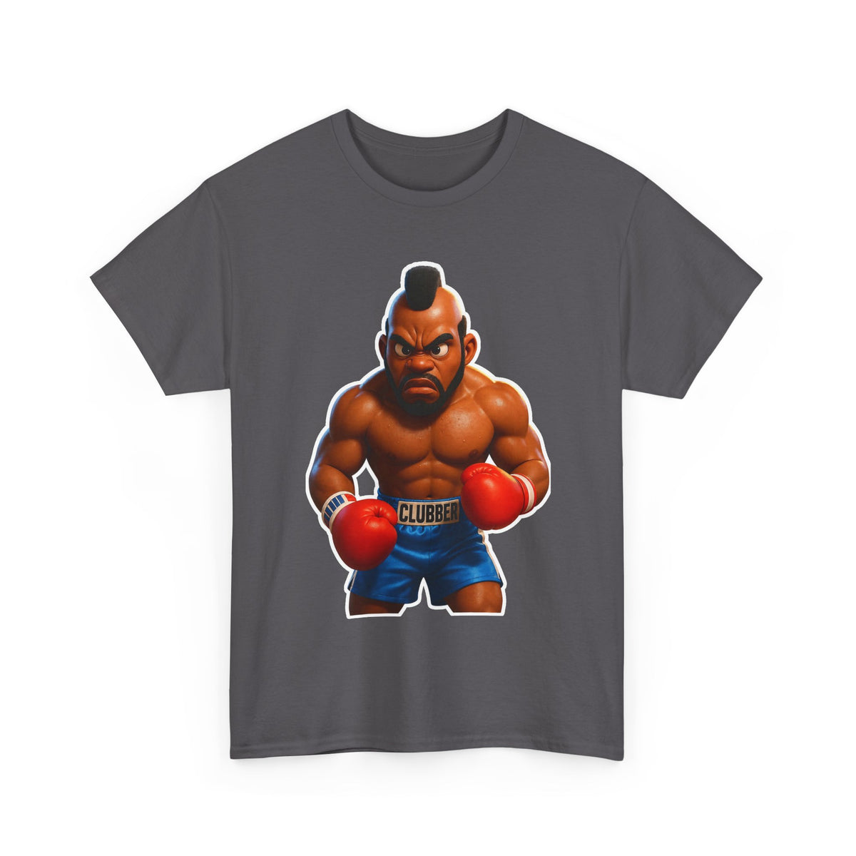 MR T Clubber Lang Boxer Character Tee — Tough Guy Cartoon Boxing T-Shirt