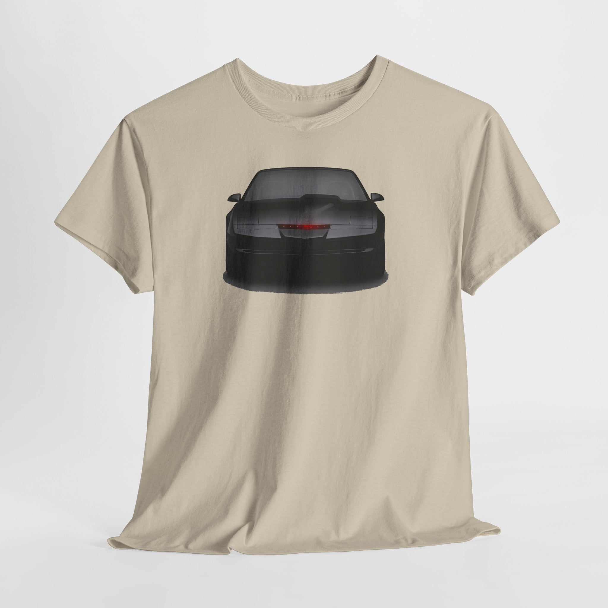 KITT-Inspired Retro Sports Car Tee — Front View Knight Rider Car Graphic Shirt