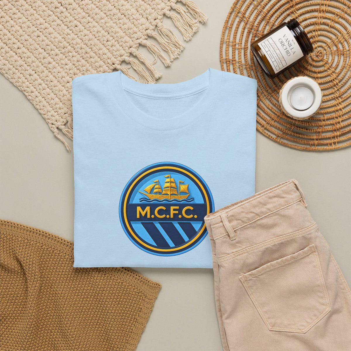 Manchester City Inspired MCFC Unisex Heavy Cotton Tee