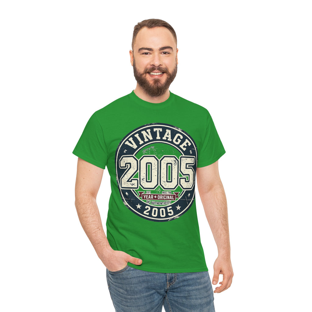 Vintage 2005 T-Shirt — Retro Birth Year Graphic Tee