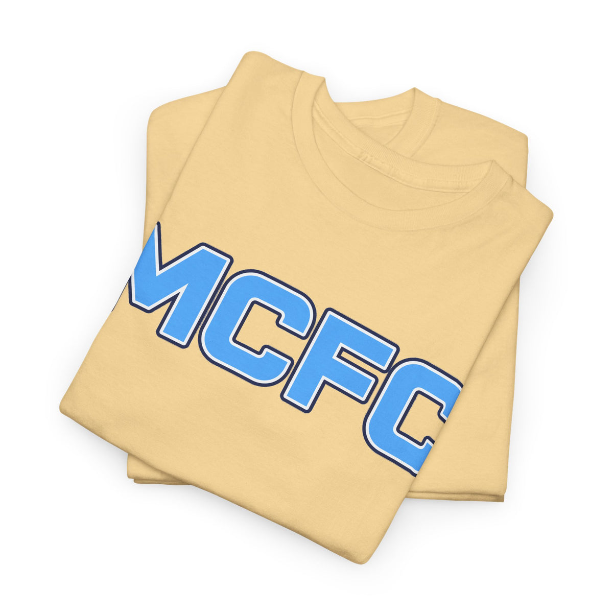 MCFC Logo Cotton T-Shirt — Light Blue Football Fan Tee