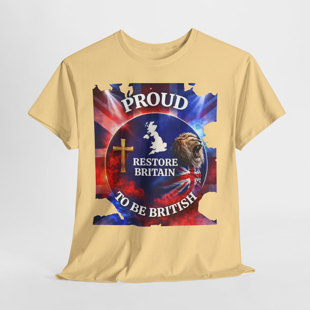 Proud to Be British Restore Britain Cotton T‑Shirt
