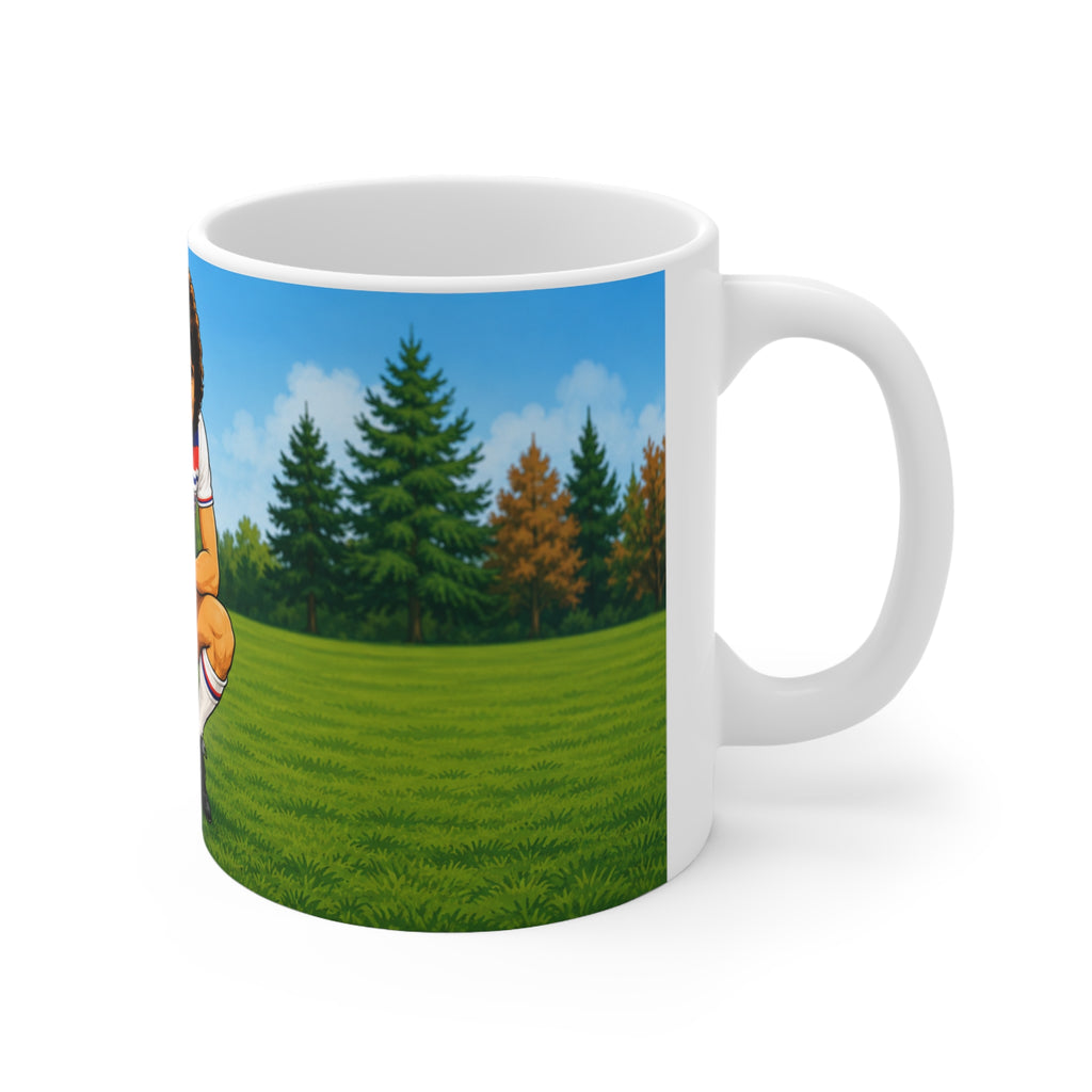 Kevin Keegan England Retro Soccer Player Ceramic Mug — Vintage 80s Footballer Coffee Cup (11oz & 15oz)