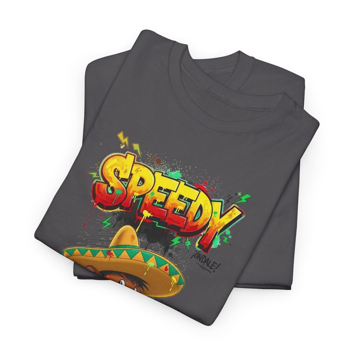 Speedy Sombrero Cartoon Tee — Mexican Street Food Runner Graphic T-Shirt