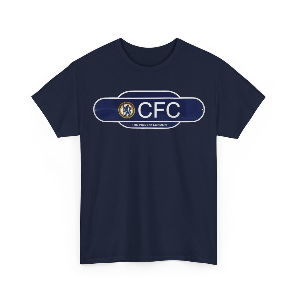Chelsea Railway Sign Crest Logo T‑Shirt — Retro Football Badge Tee