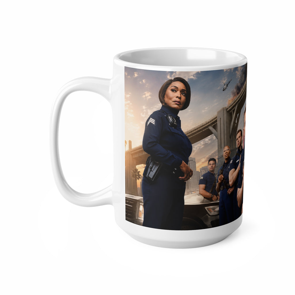 911 Unofficial Ceramic Coffee Mug — Firefighter Team Photo Design (11oz, 15oz)